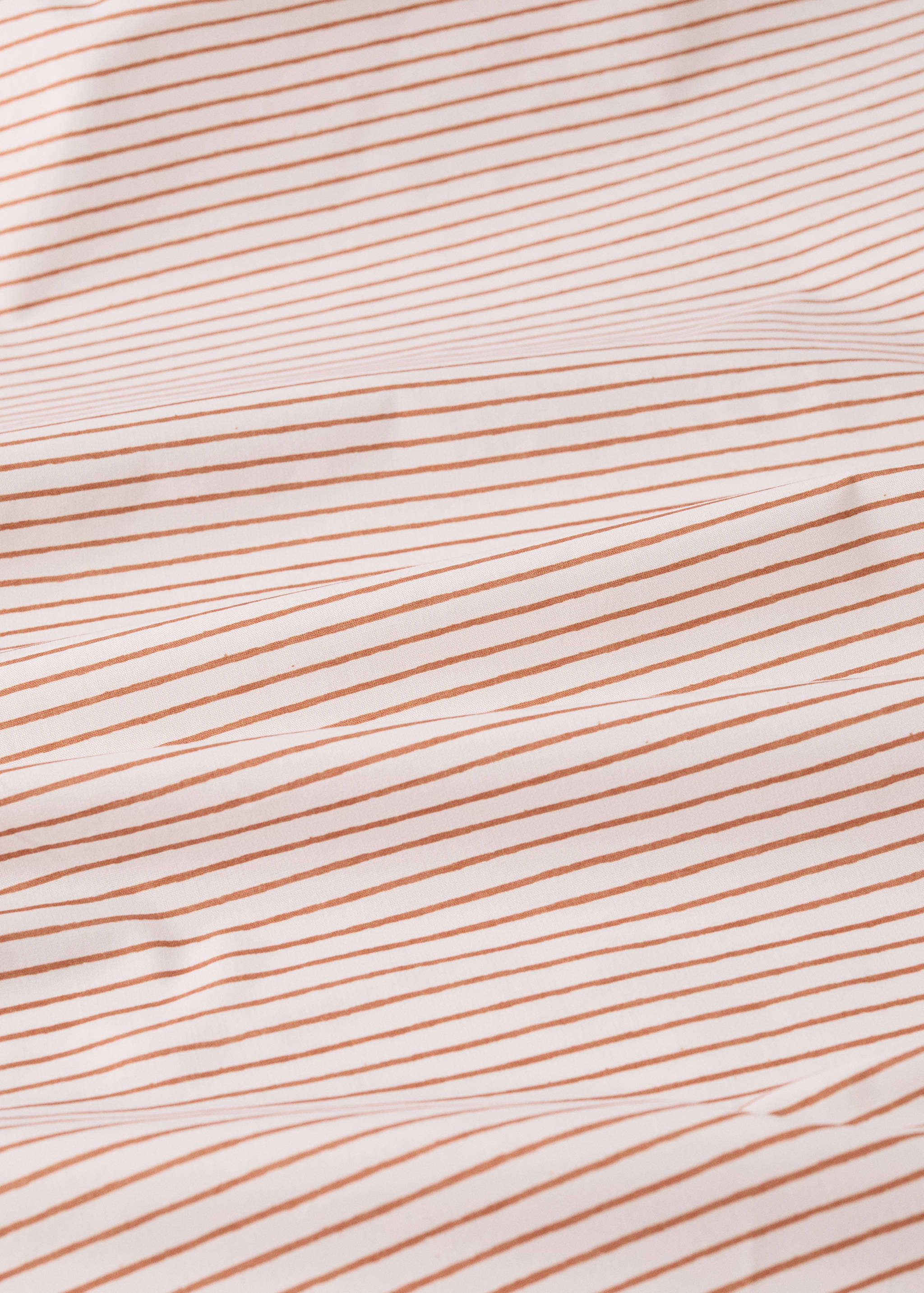 Cotton percale striped fitted sheet for cot - Details of the article 2