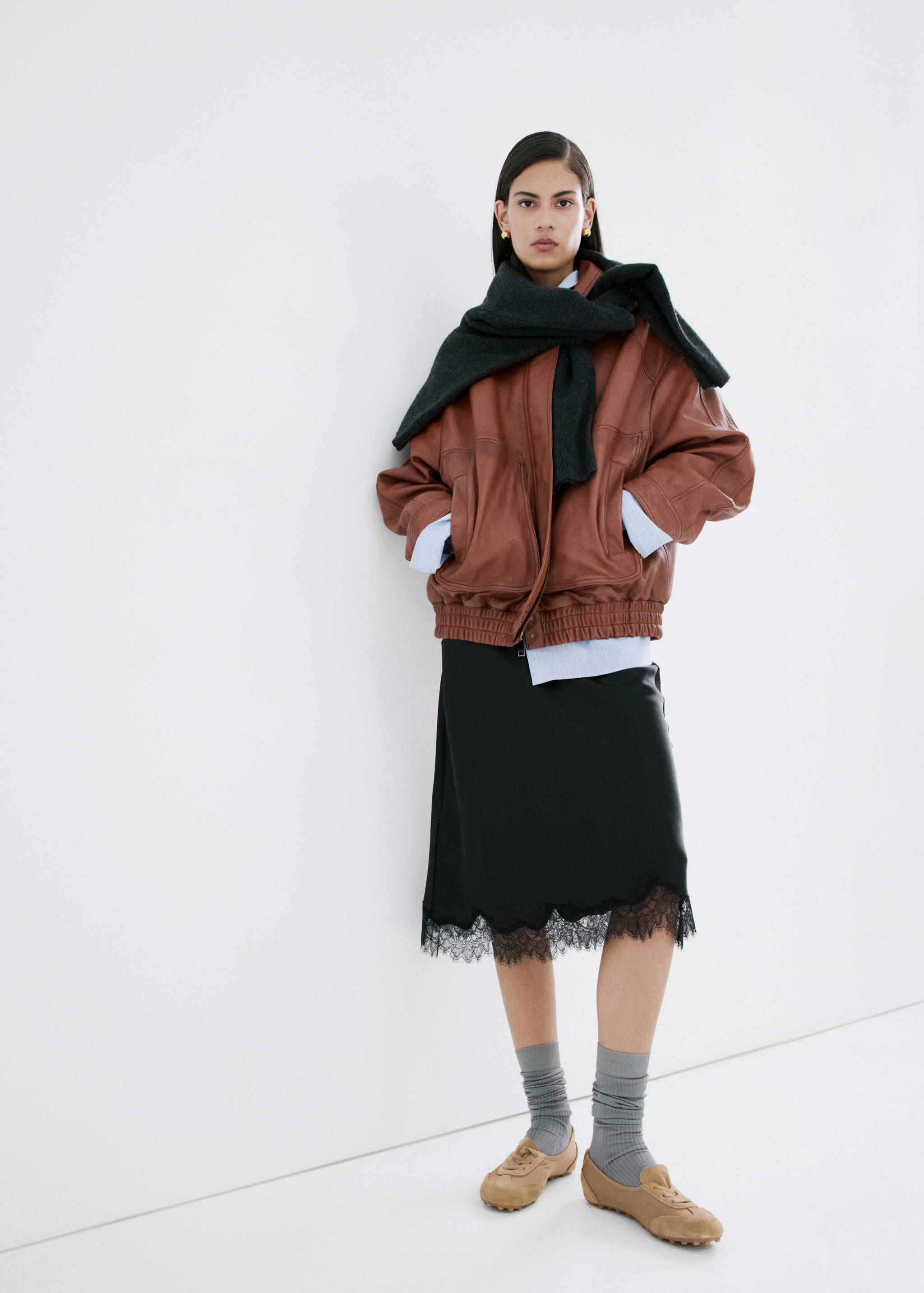 Mixed suede trainers - Details of the article 9