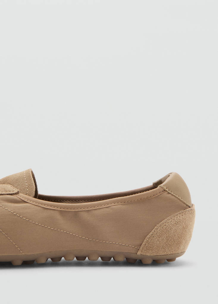 Mixed suede trainers — Sand