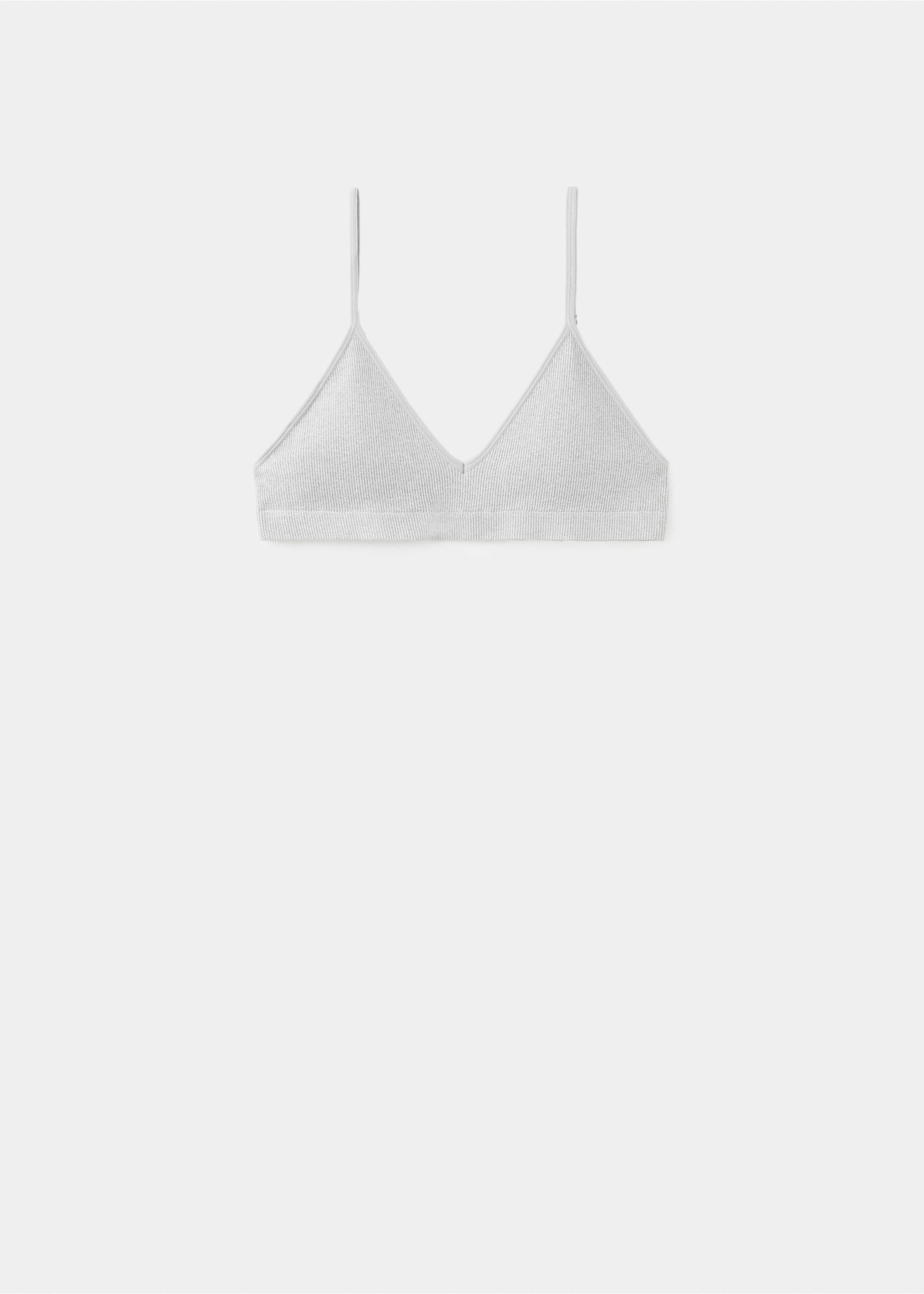 Essential triangle bra - Article without model, Medium Heather Grey. Ref: 27084066-00.