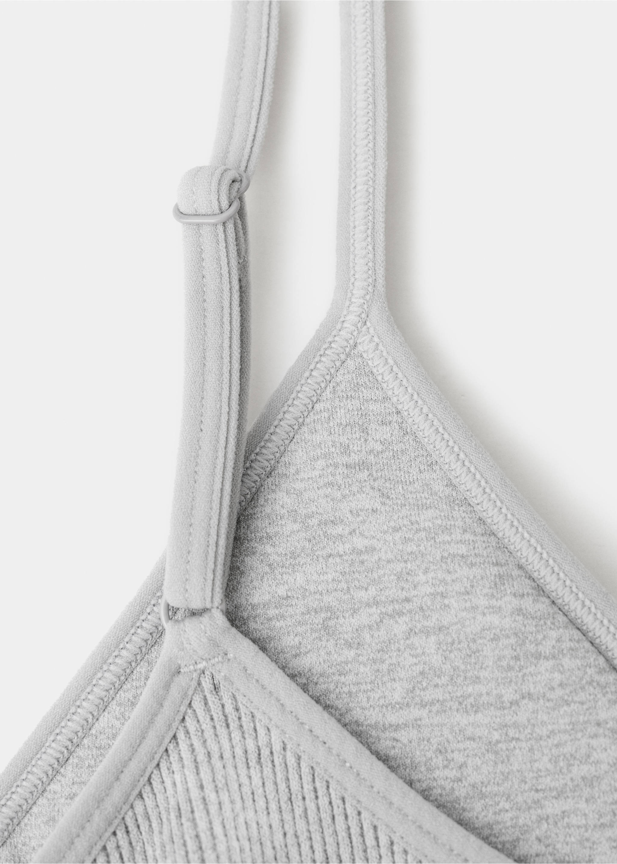Essential triangle bra - Details of the article 0, Medium Heather Grey. Ref: 27084066-00.