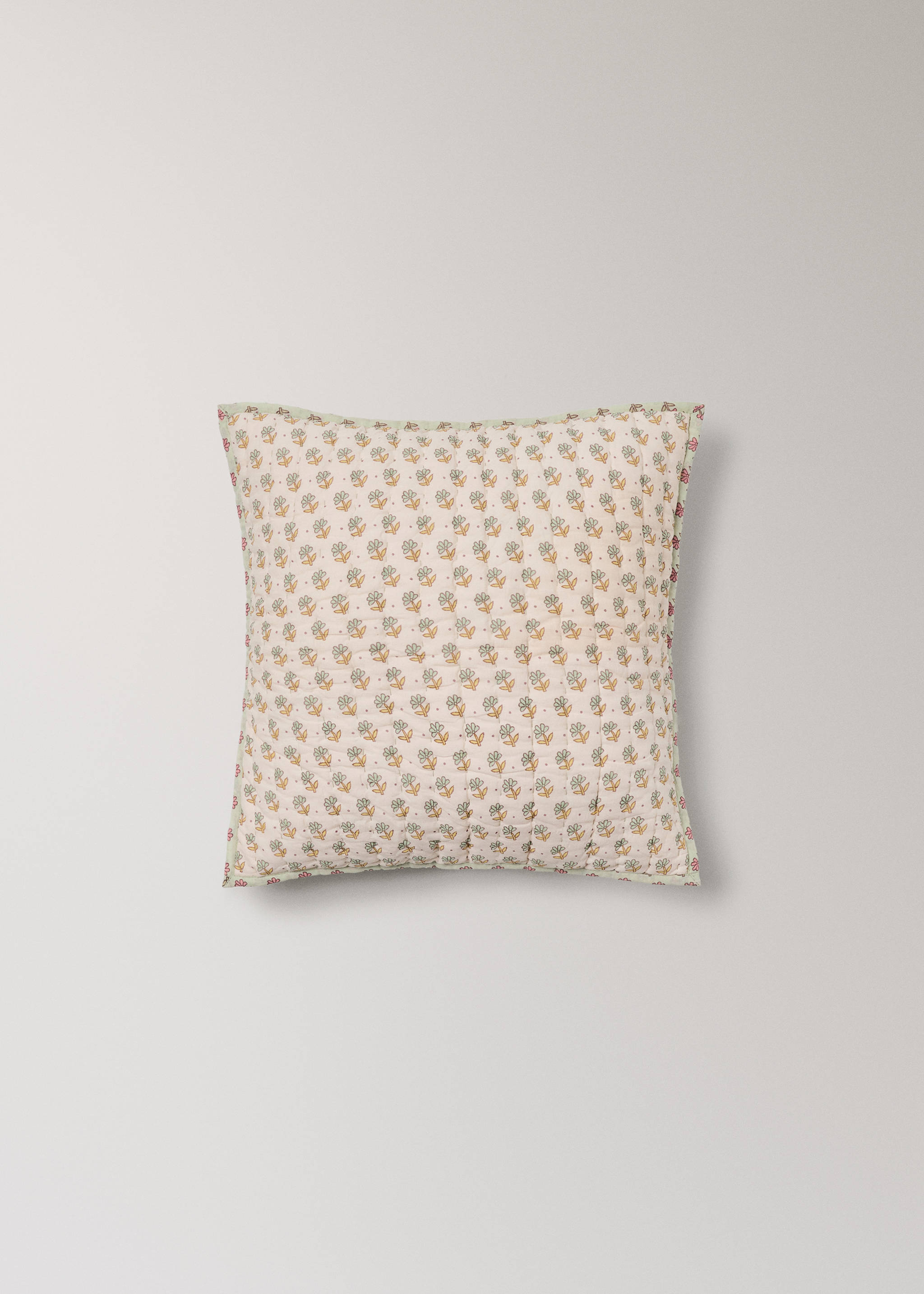 Children's cushion cover with blockprint flowers 40x40 cm - Article without model