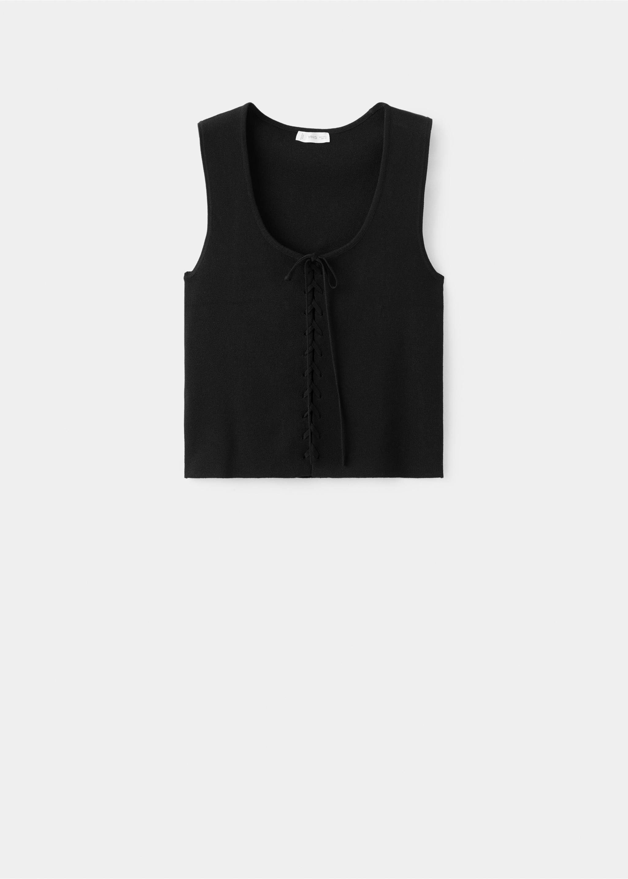 Top with bow closure - Article without model, Black. Ref: 27084072-00.
