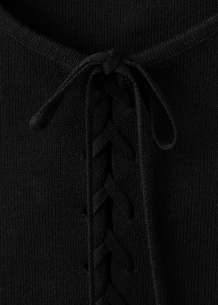 Top with bow closure — Black