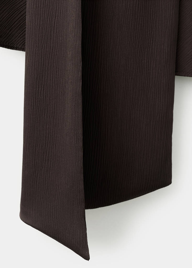 Scarf neck top — Chocolate