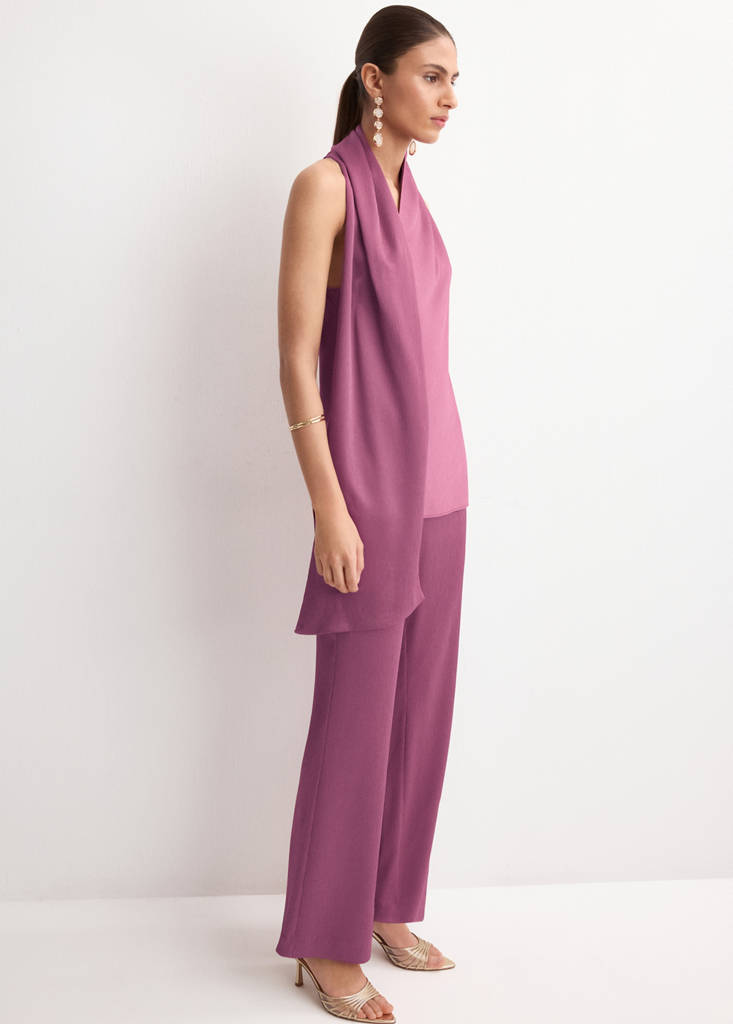 Scarf neck top — Light/Pastel Purple