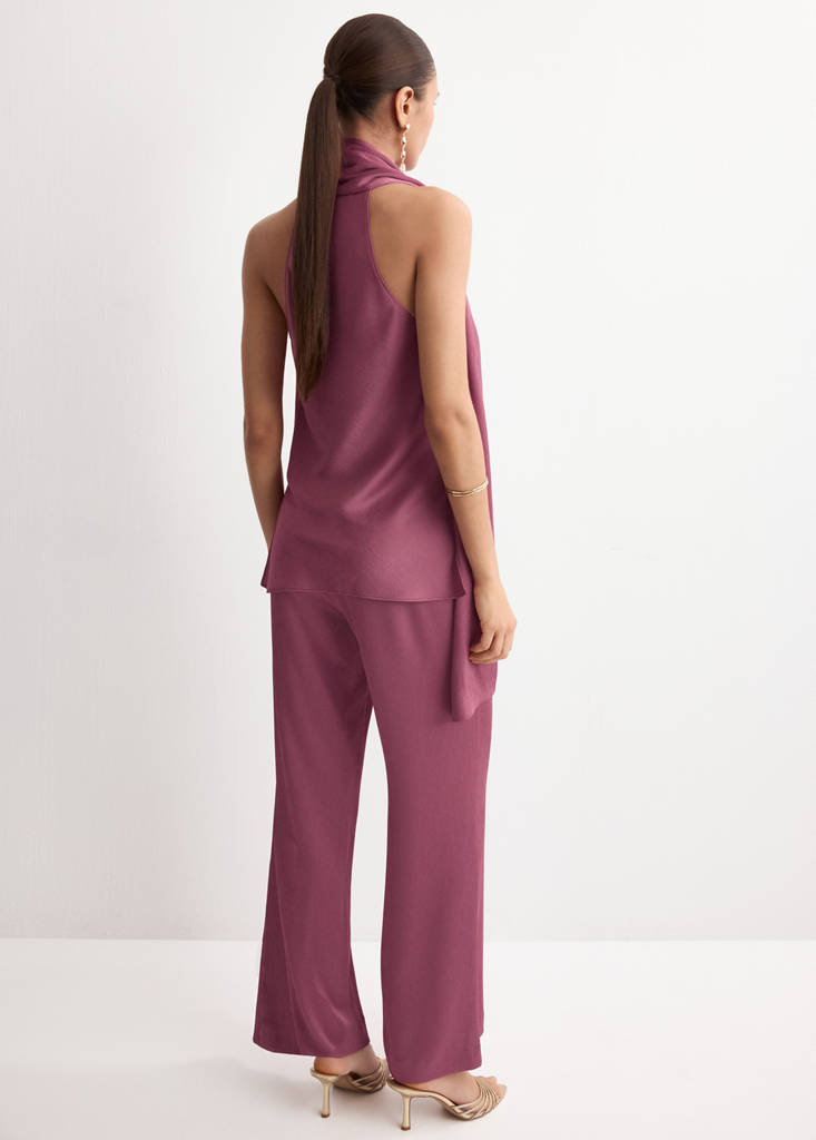 Scarf neck top — Light/Pastel Purple