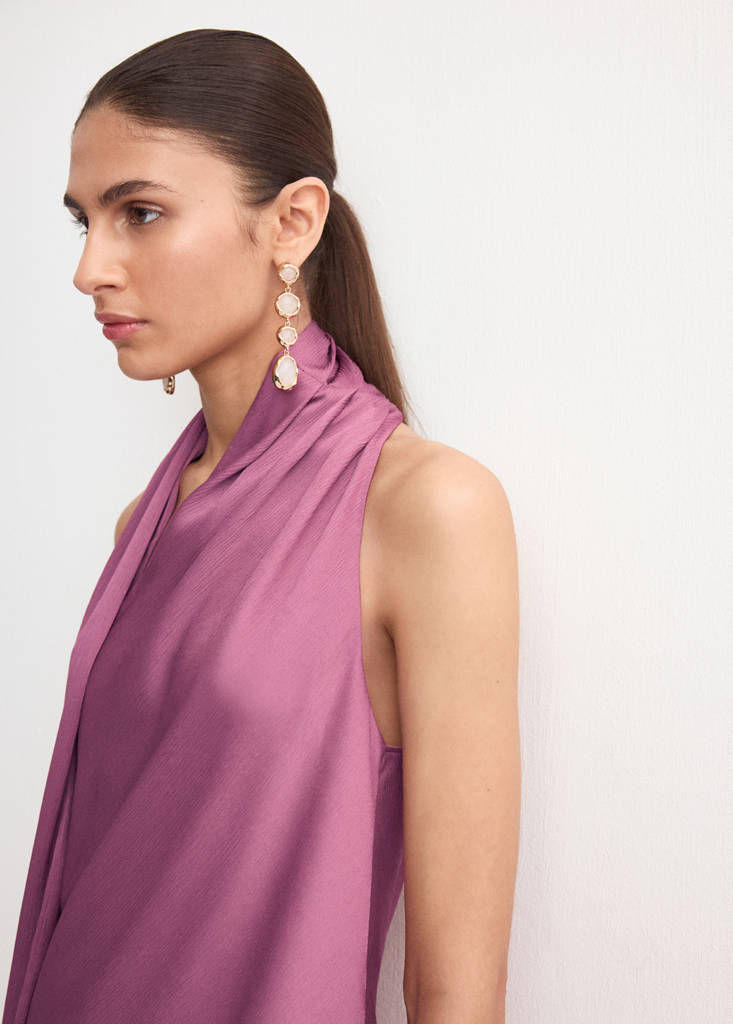 Scarf neck top — Light/Pastel Purple