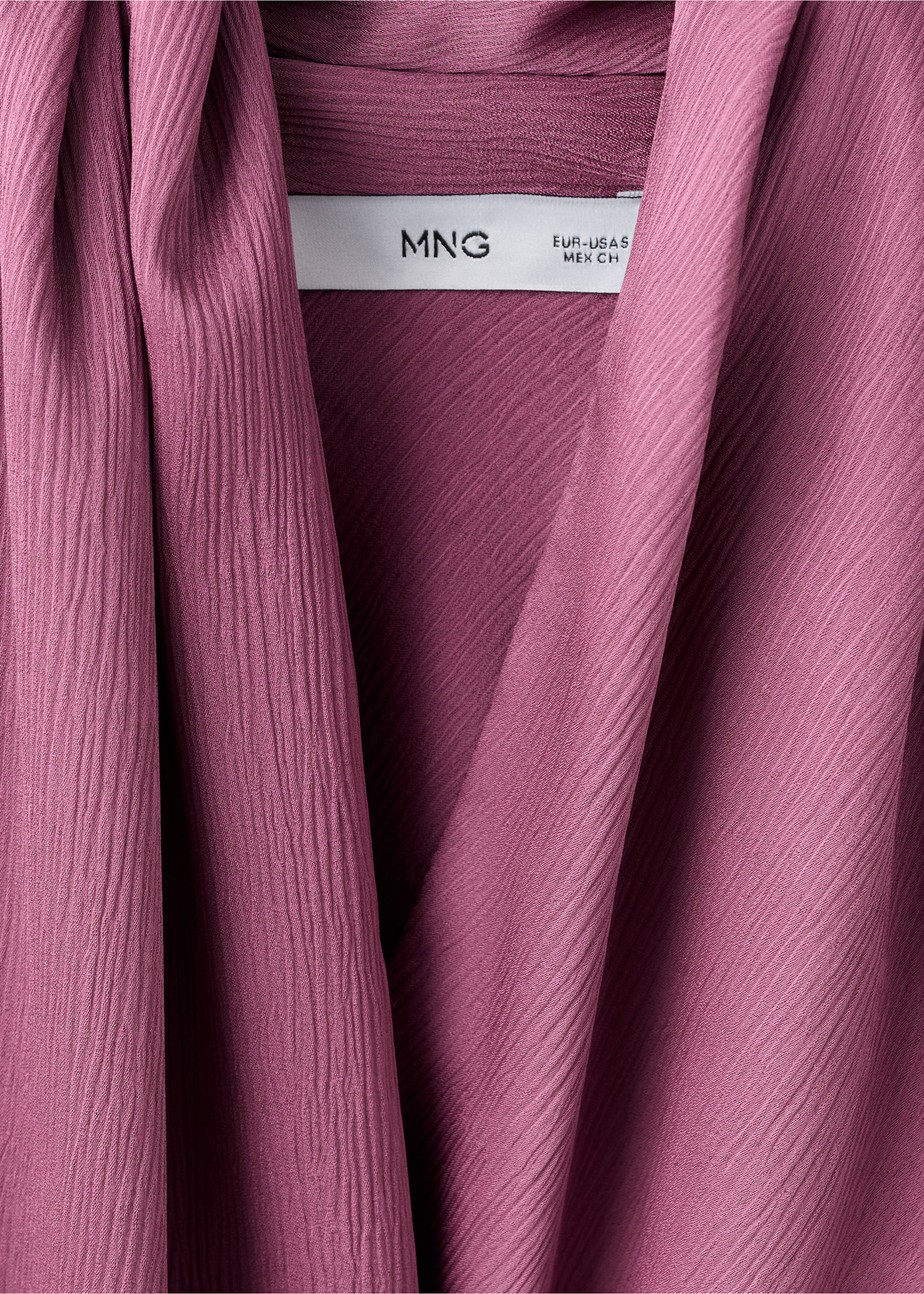 Scarf neck top - Details of the article 8, Light/Pastel Purple. Ref: 27084074-00.