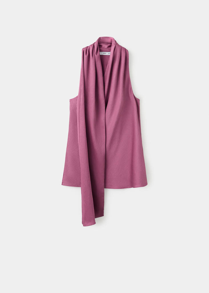 Scarf neck top — Light/Pastel Purple