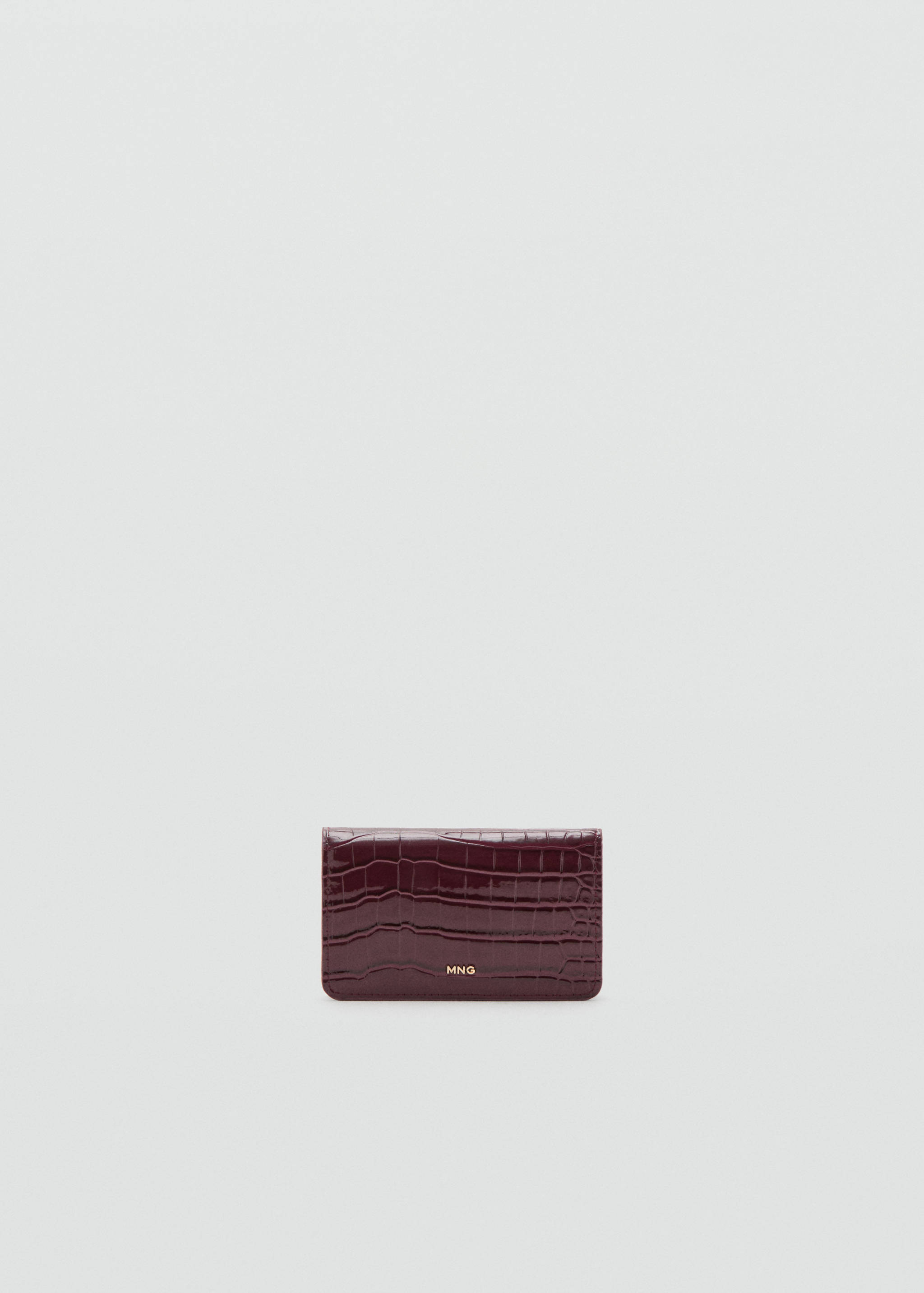 Small shiny croc-effect wallet - Article without model