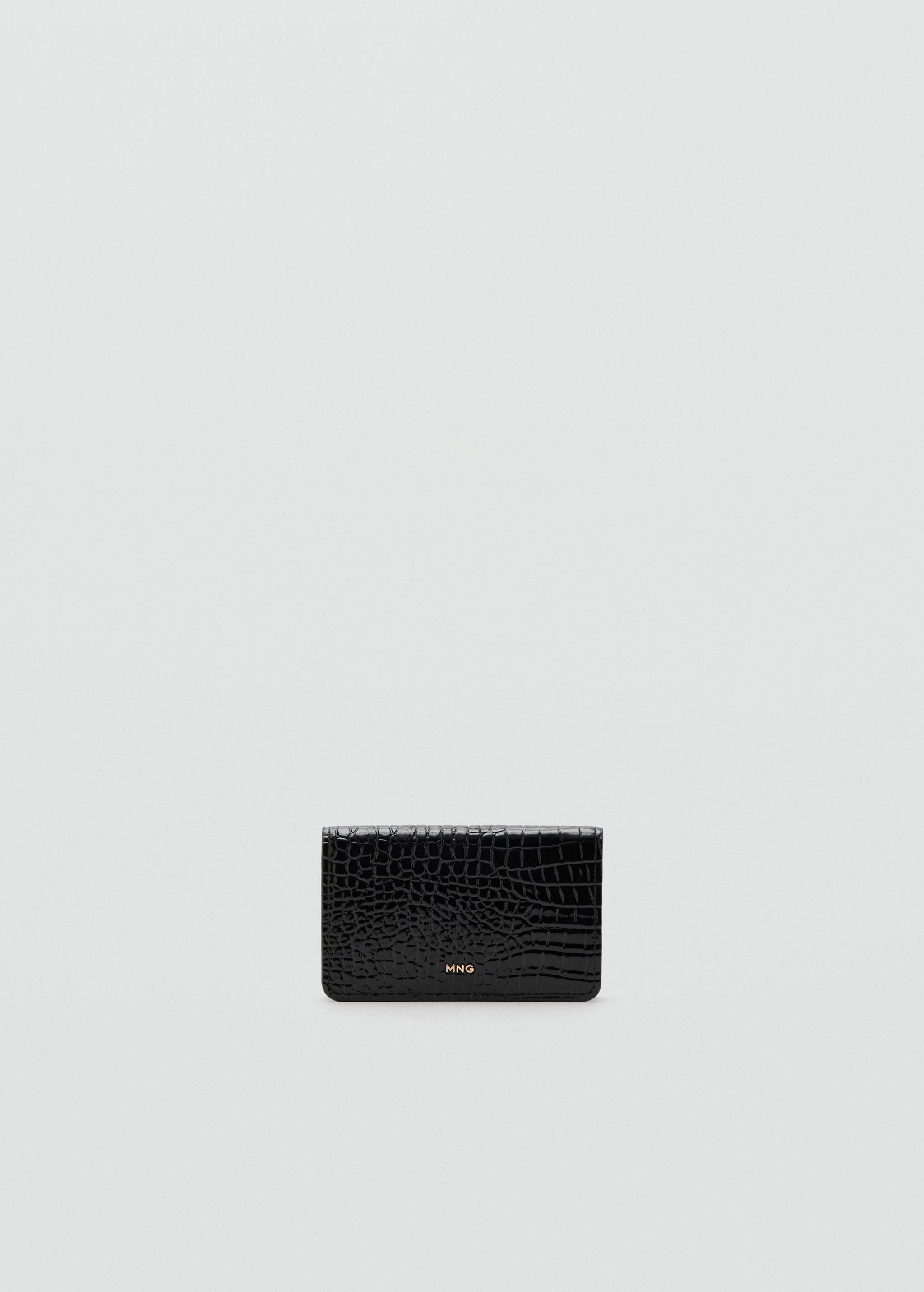 Small shiny croc-effect wallet - Article without model