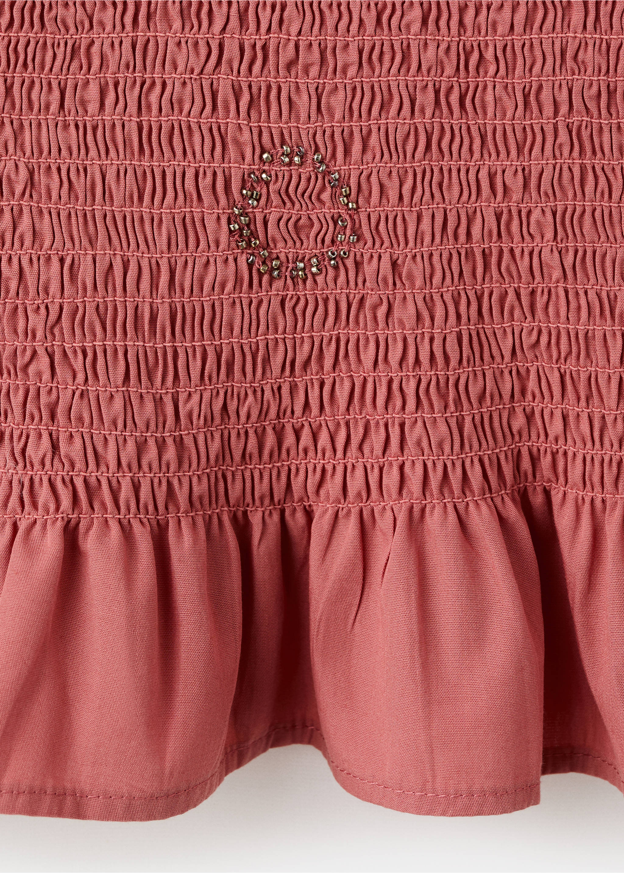 Frilly ruffled top - Details of the article 8, Pastel Pink. Ref: 27084077-00.