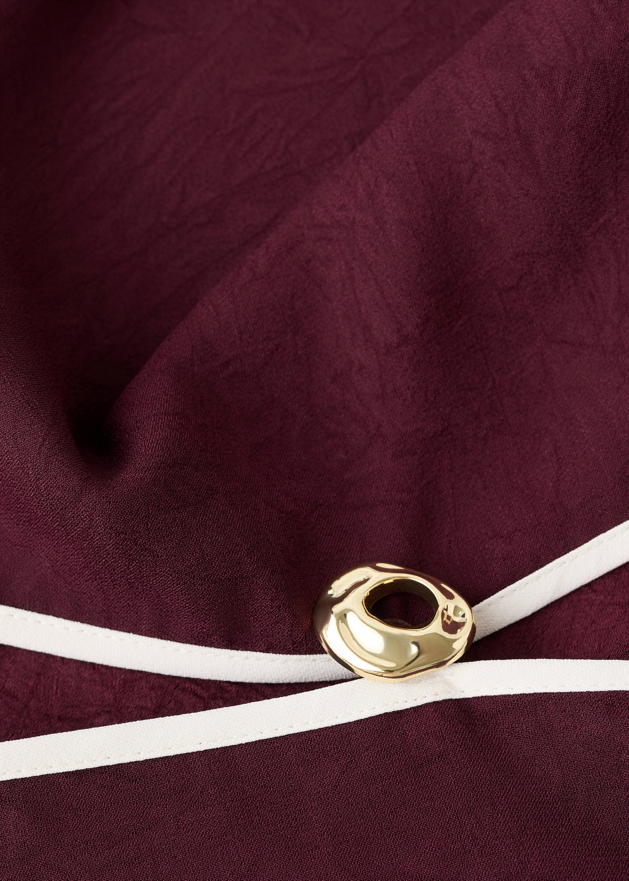 花边不对称衬衫 - null