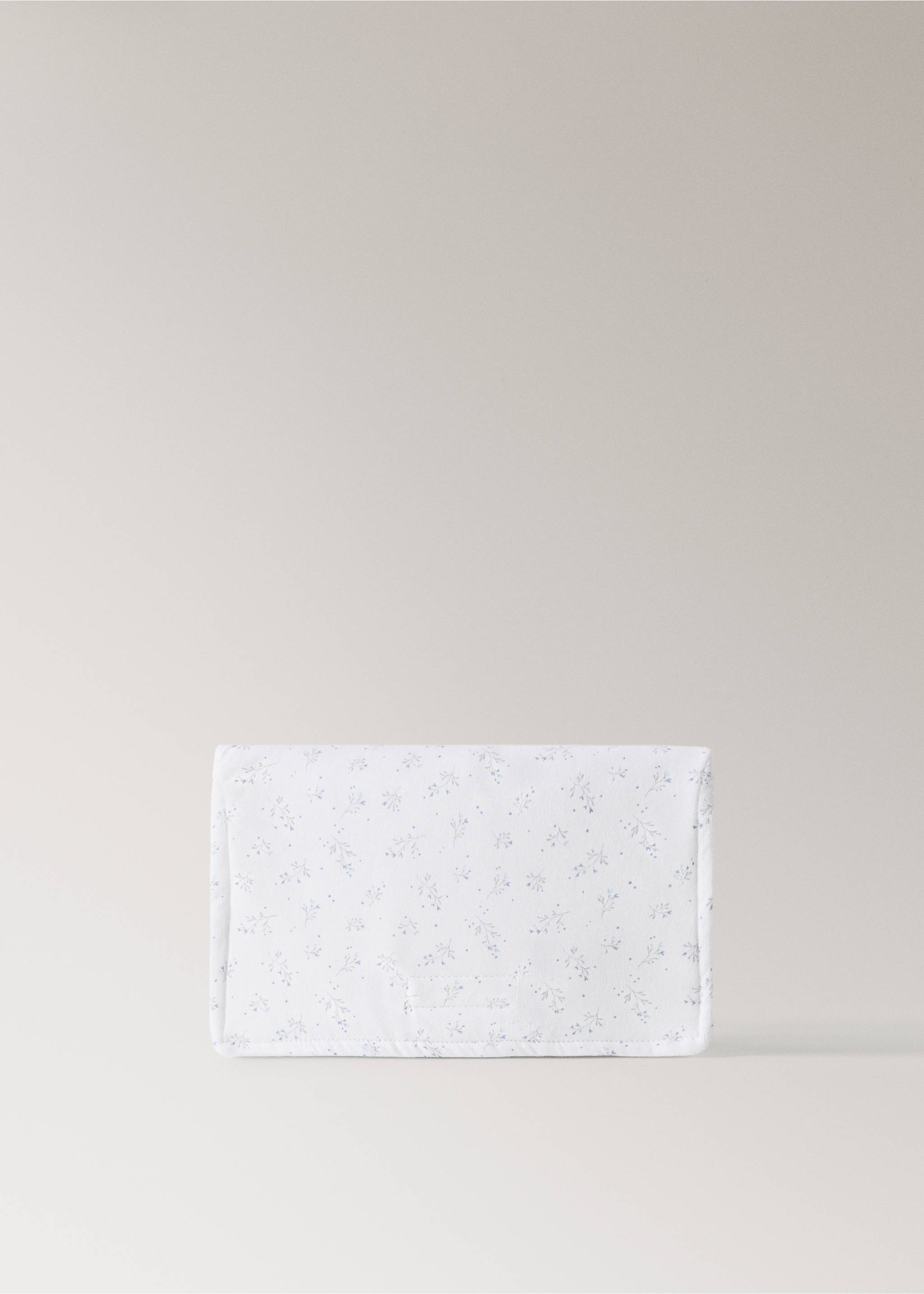 Matelas à langer pour bébé en coton à fleurs - Article sans modèle, Blanc. Ref: 27084081-00.