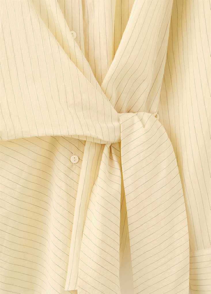 Stripped knot shirt — Pastel Yellow