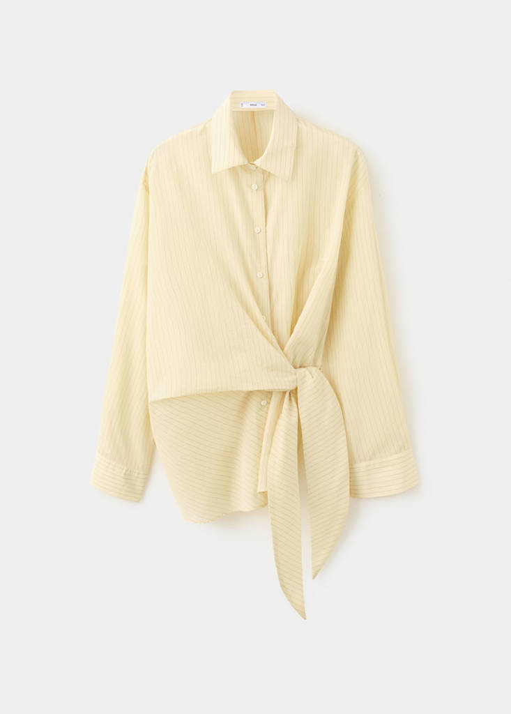 Stripped knot shirt — Pastel Yellow