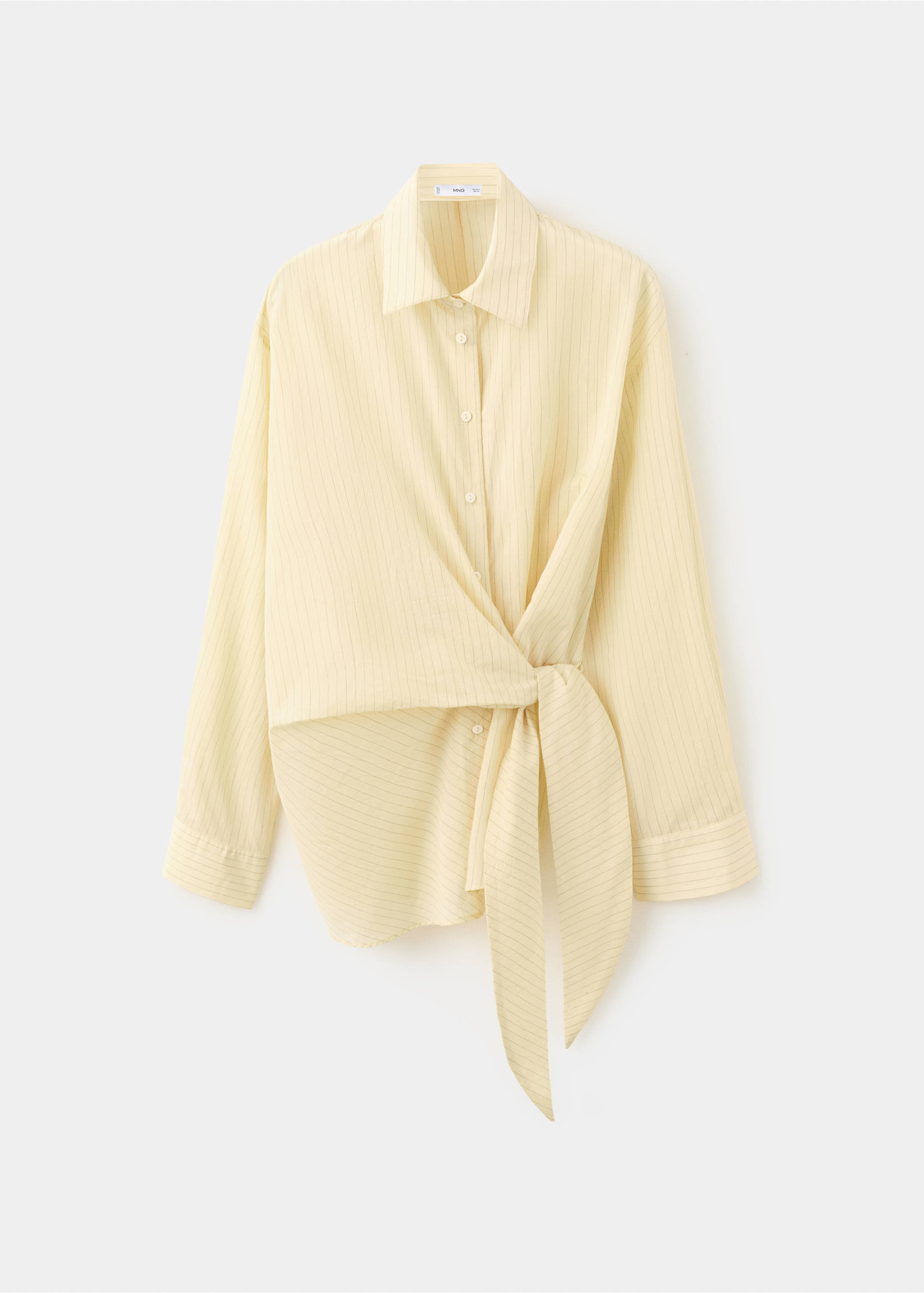 Stripped knot shirt - Article without model, Pastel Yellow. Ref: 27084082-00.