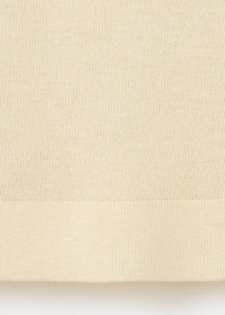Knit top with scarf detail — Pastel Yellow