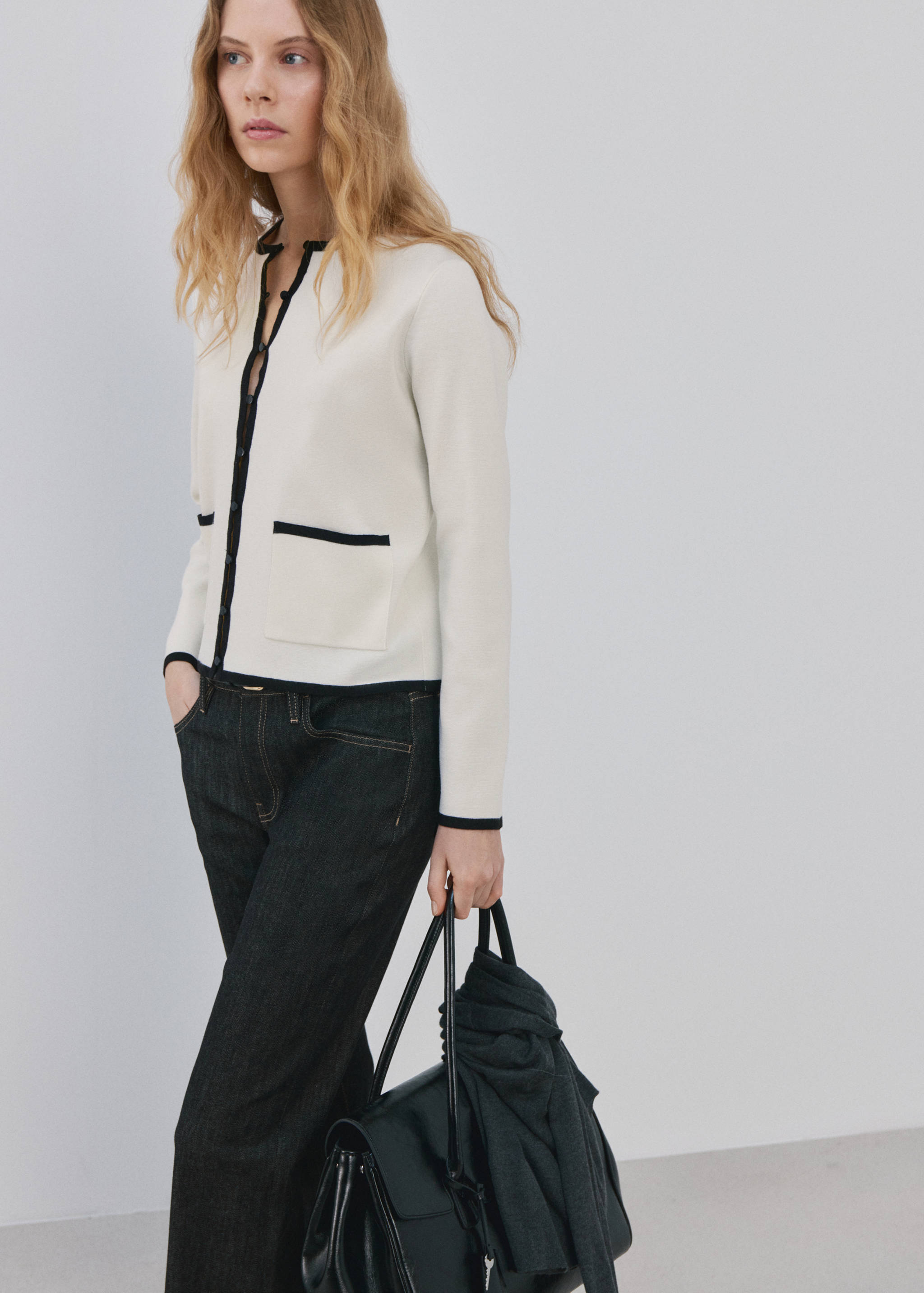 Chaqueta punto ribetes contraste - Detalle del artículo 2