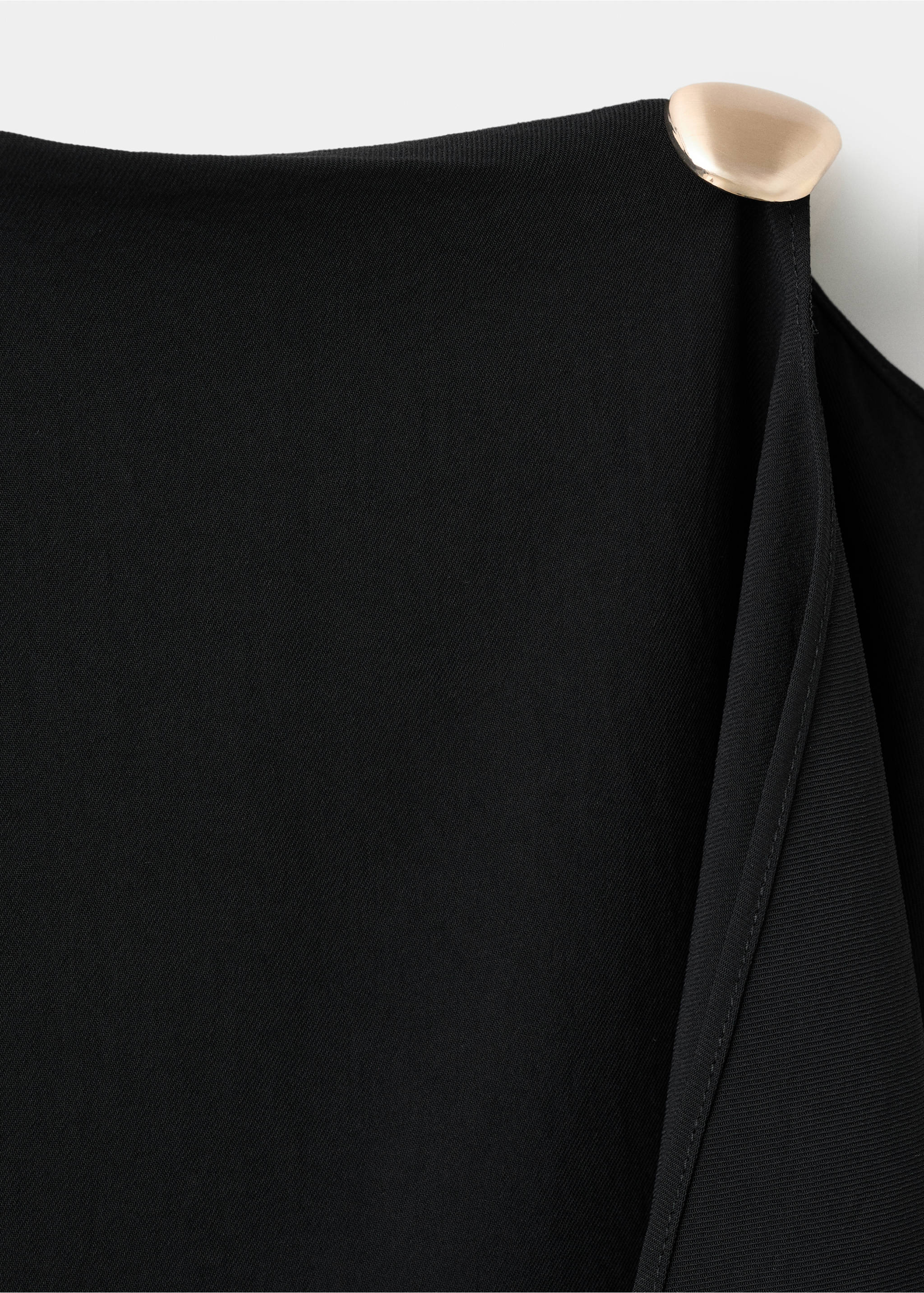 Robe courte manches asymétriques - Détail de l'article 8, Noir. Ref: 27084087-00.