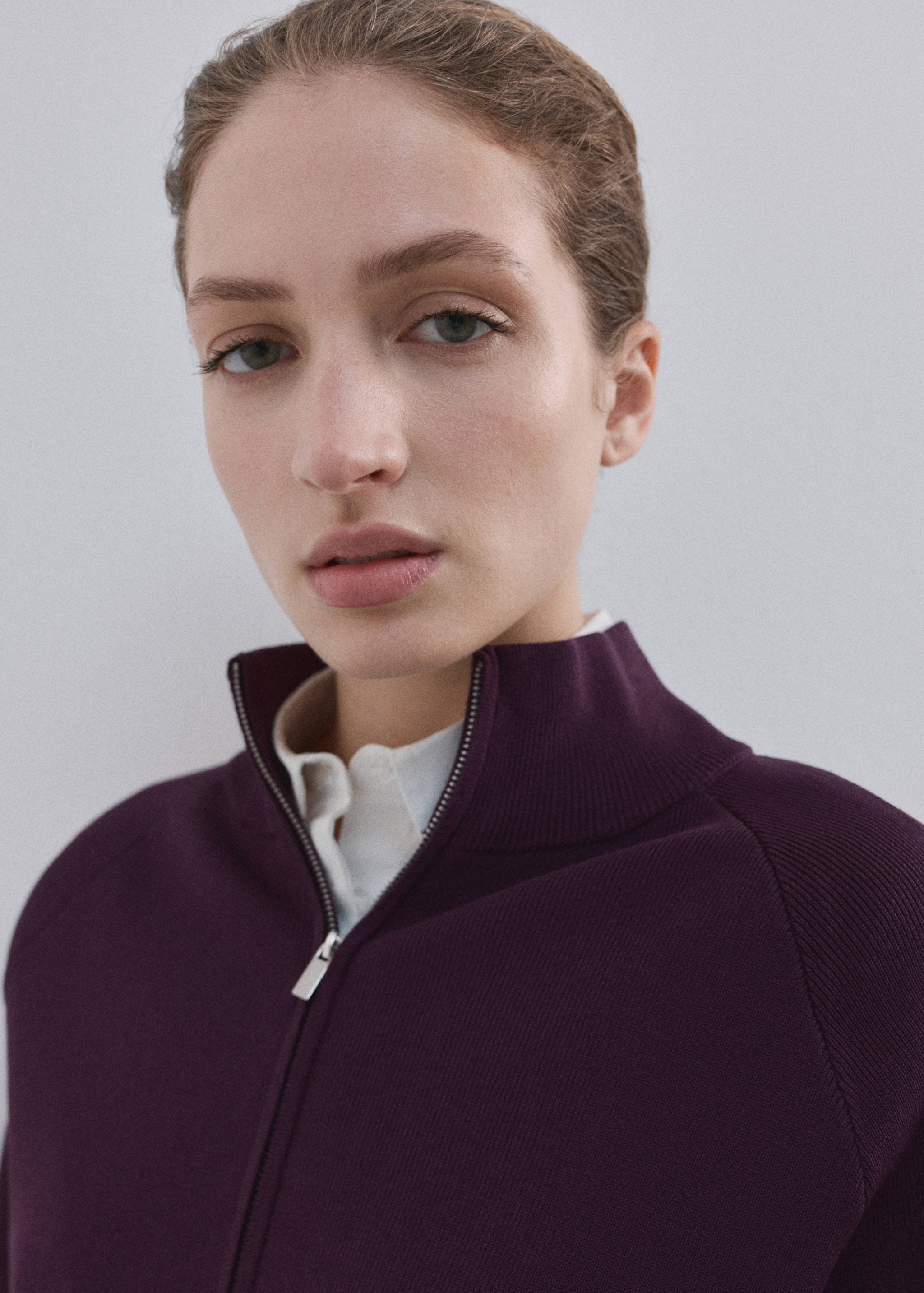 Cárdigan raya contraste cremallera - Detalle del artículo 4