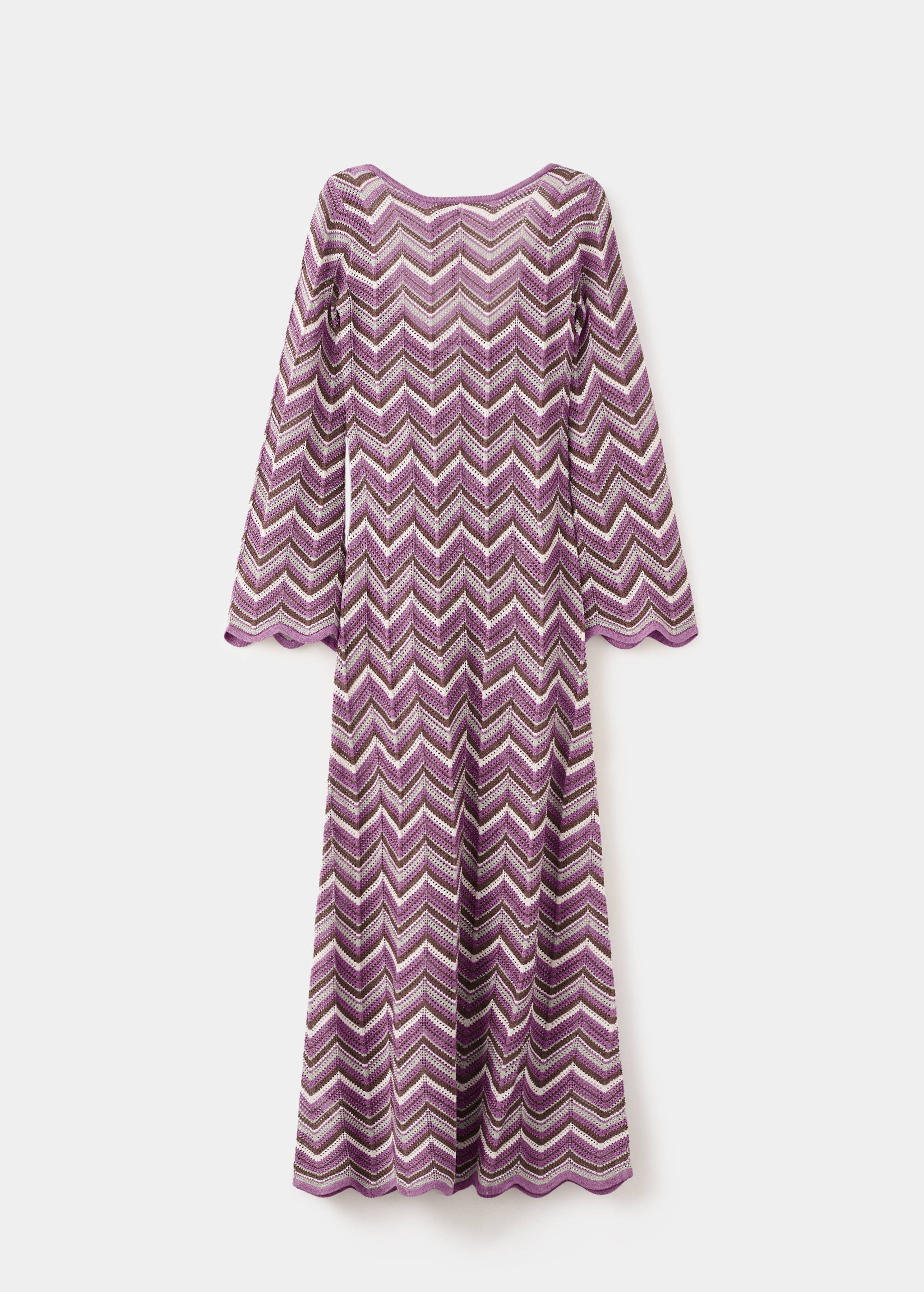 Long flared knitted dress - Article without model
