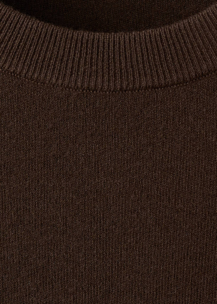 Jumper with lace detail — Chocolate