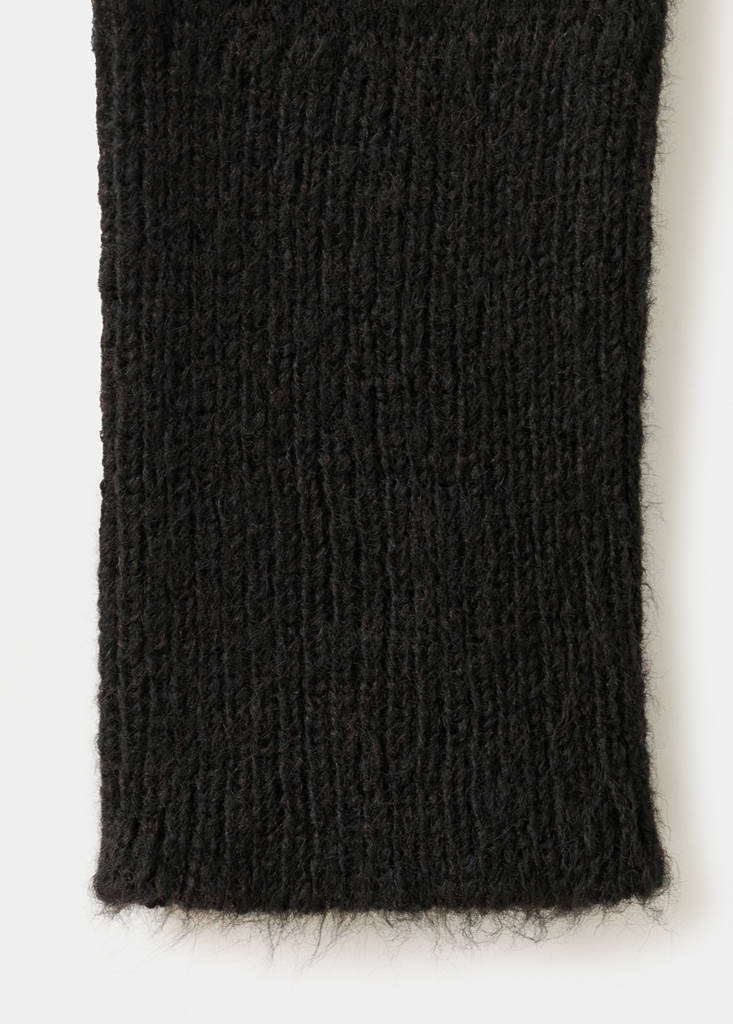 Ruffle  knit cardigan — Charcoal