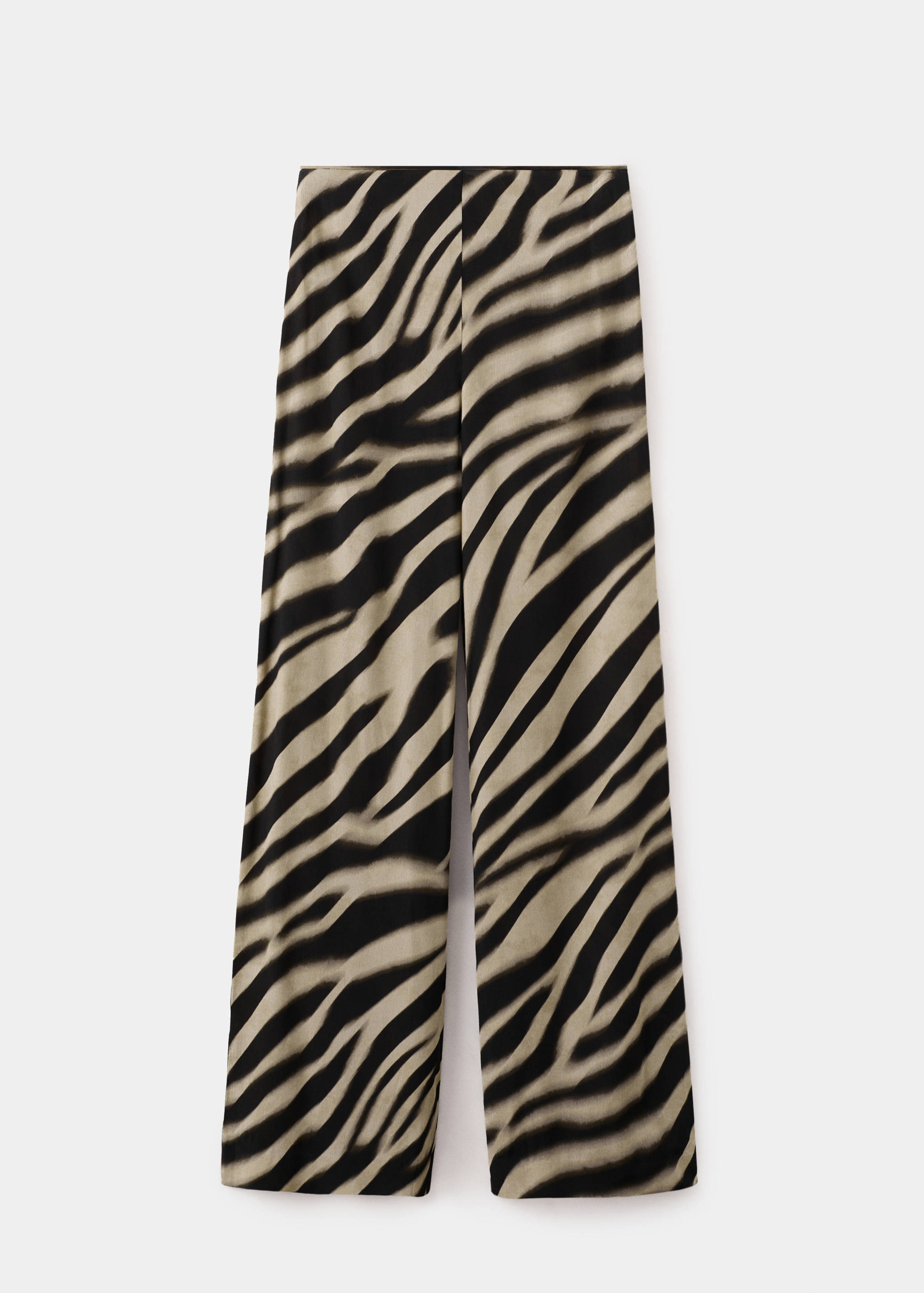 Zebra-print straight-fit trousers - Article without model