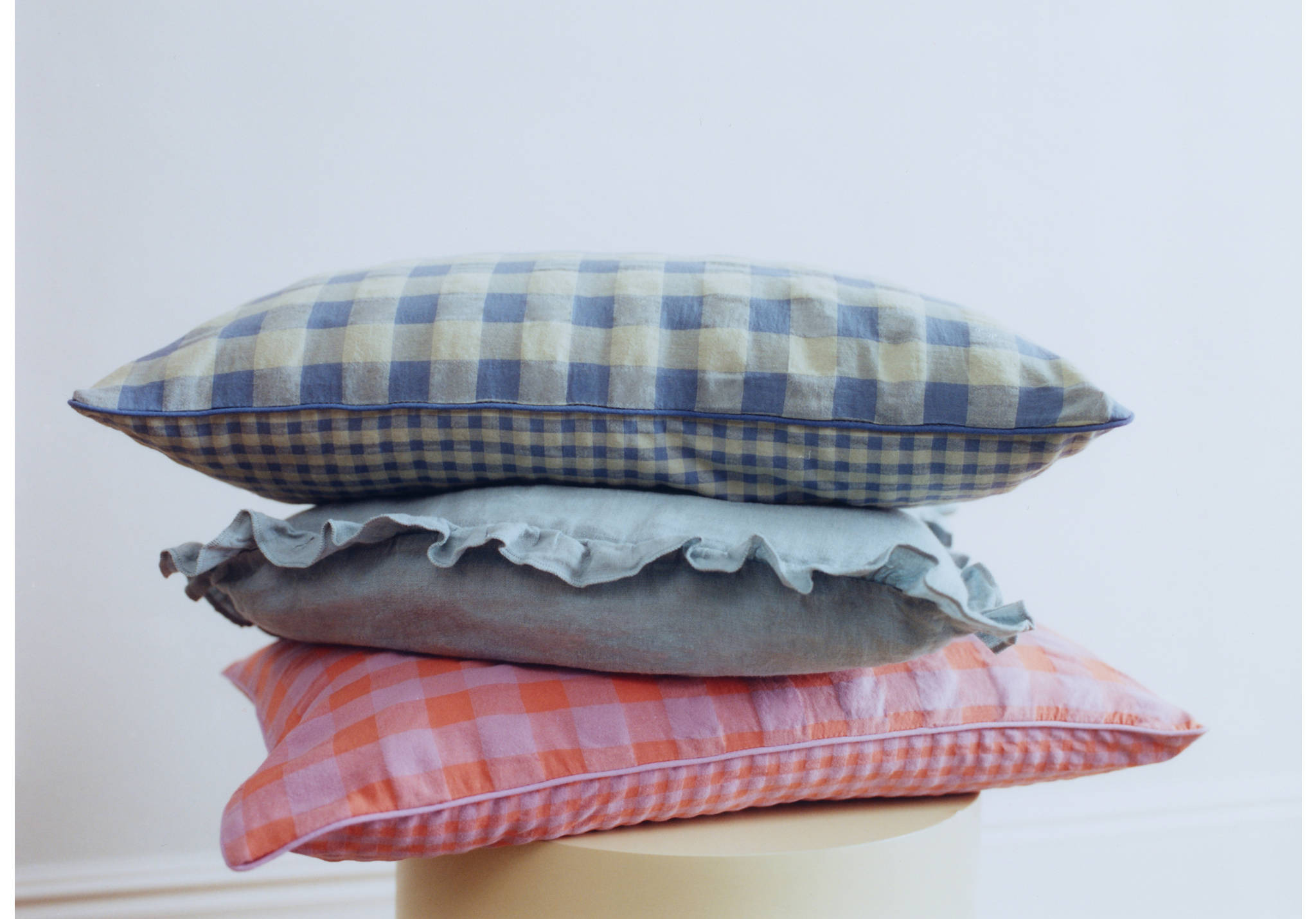Colorful checkered children’s cushion cover 30 x 50 cm - Panoramic plane
