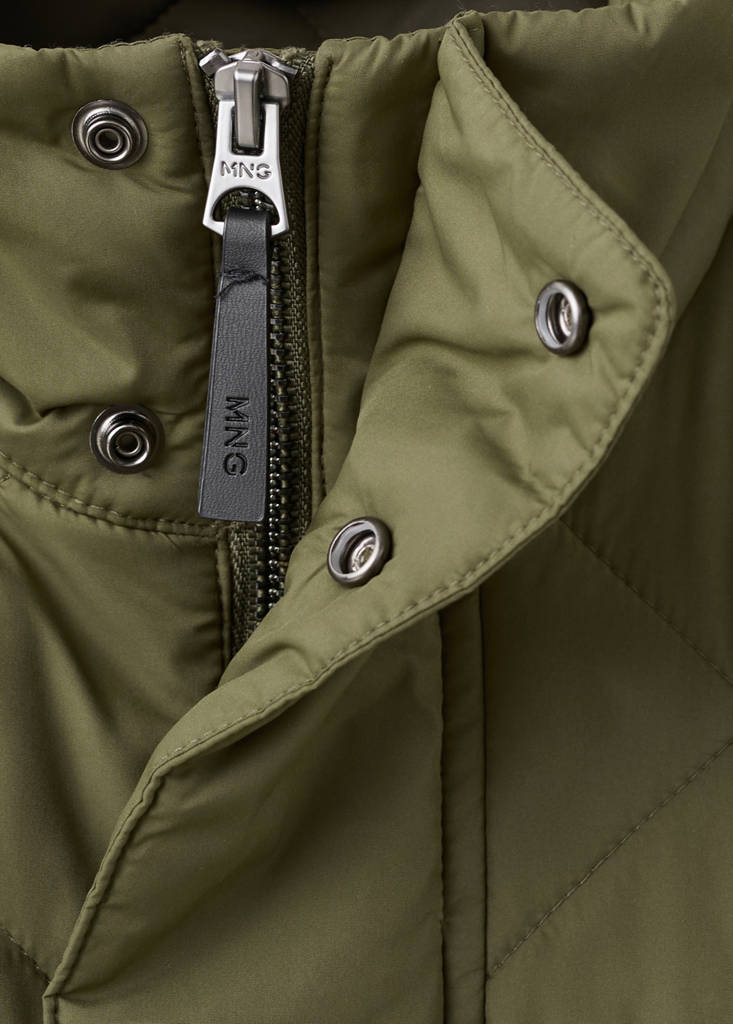 Lightweight quilted water-repellent quilted gilet — Olive Green
