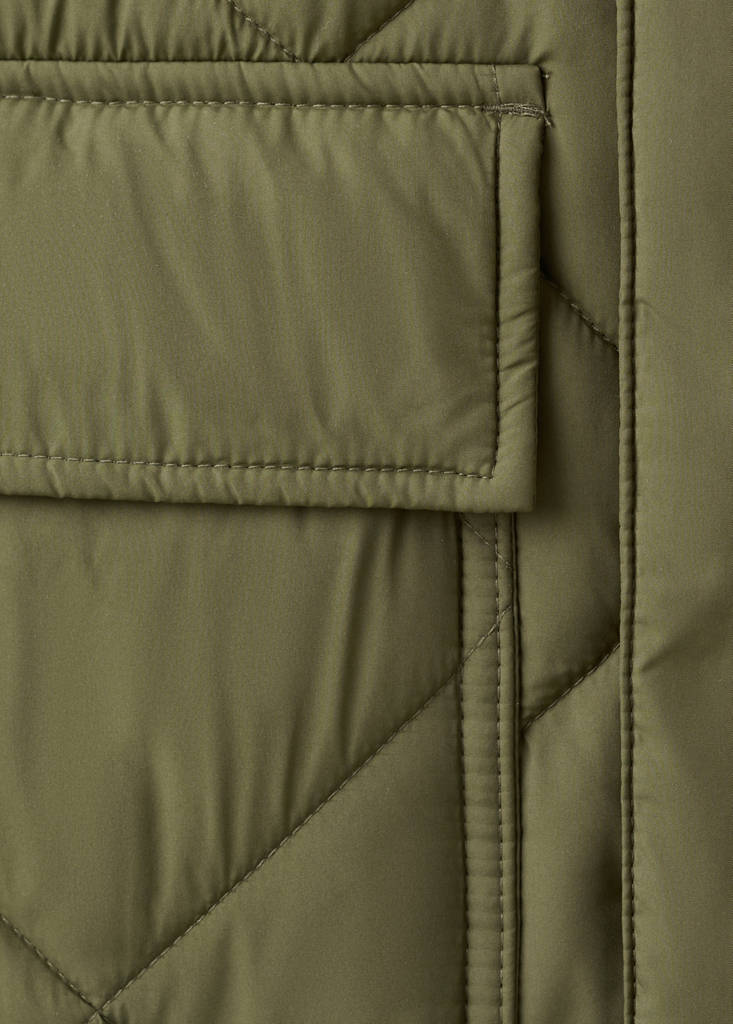 Lightweight quilted water-repellent quilted gilet — Olive Green