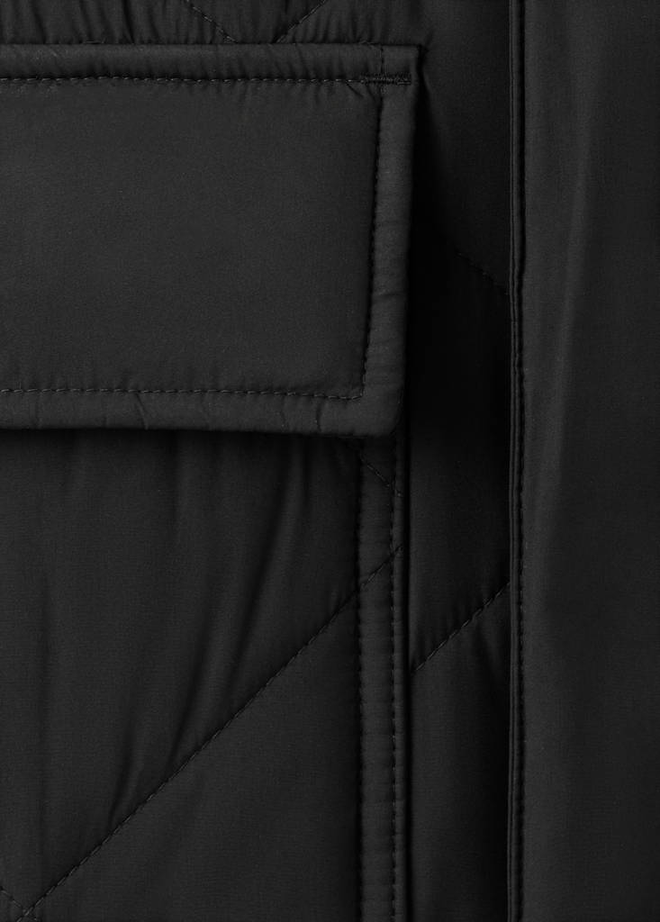 Lightweight quilted water-repellent quilted gilet — Black