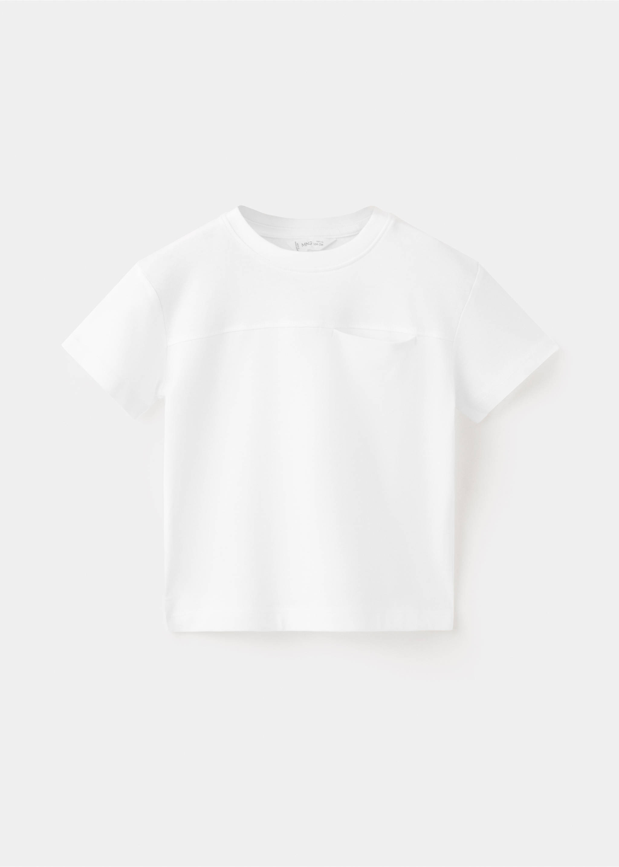 Basic pocket t-shirt - Article without model, White. Ref: 27084407-00.