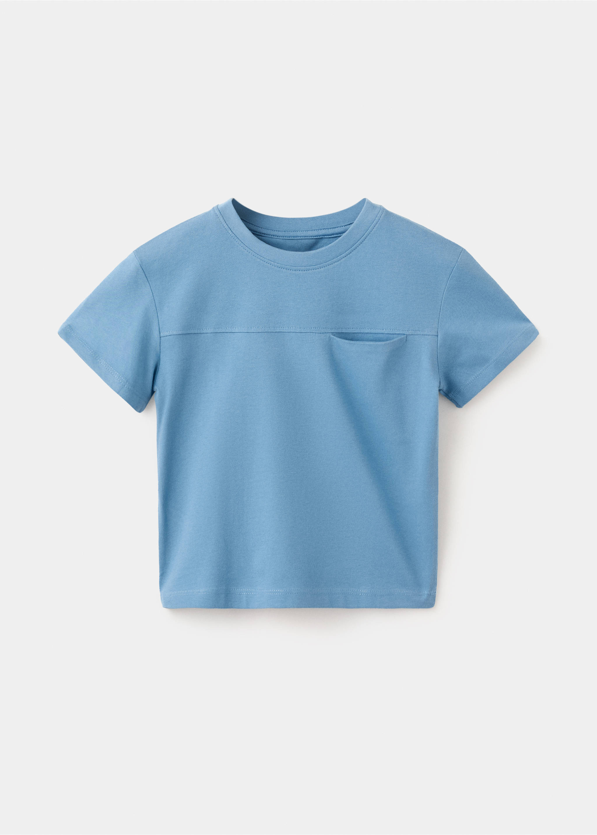 Basic pocket t-shirt - Article without model, Blue. Ref: 27084407-00.