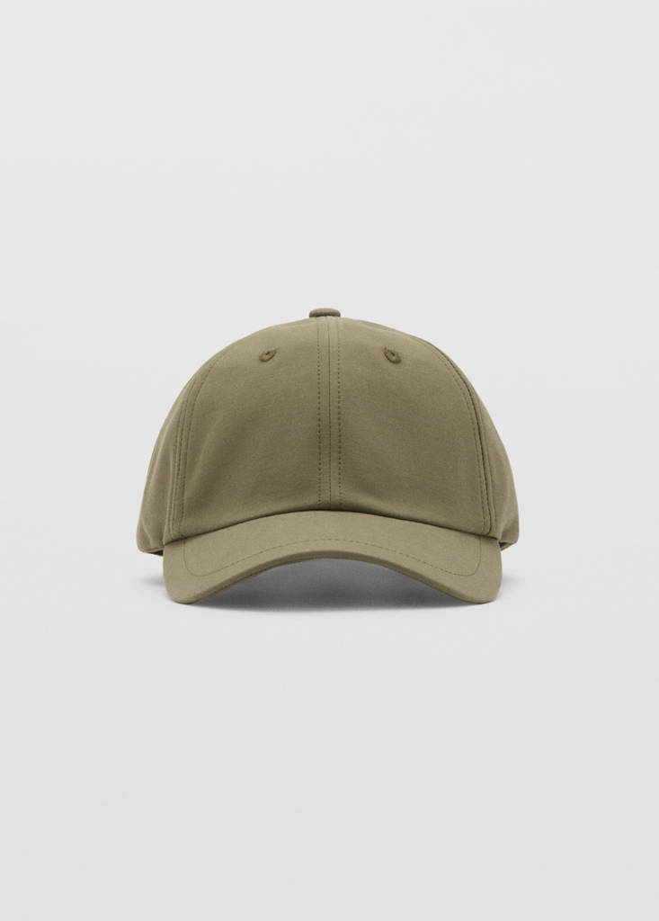 Plain cotton cap — Khaki