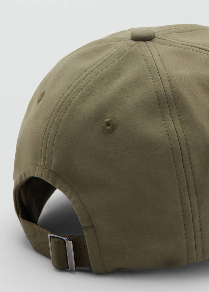 Plain cotton cap — Khaki