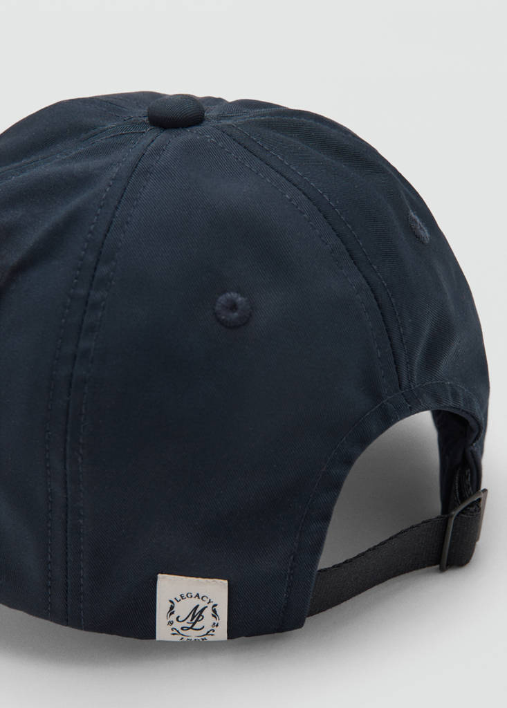 Plain cotton cap — Navy