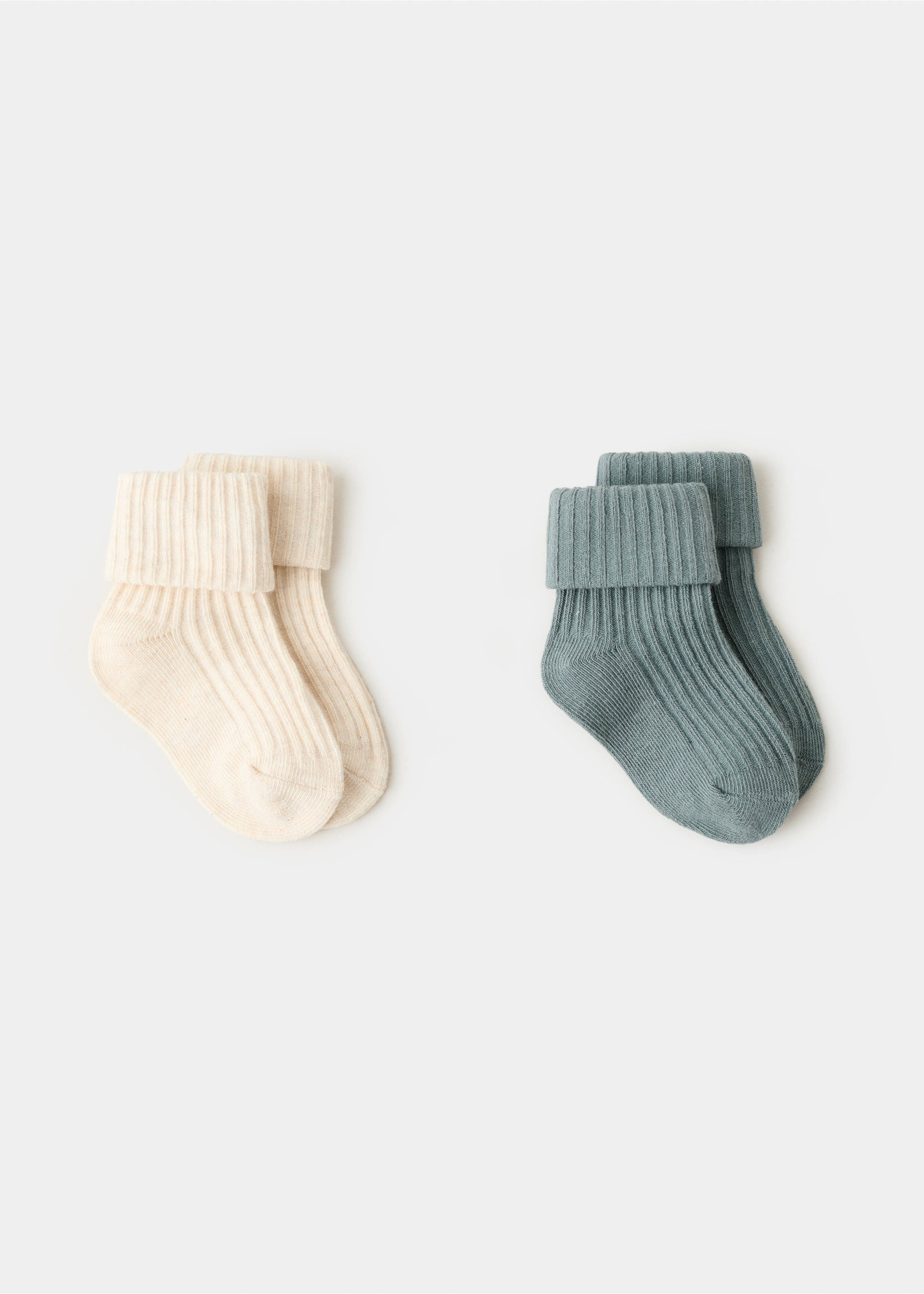 2 pack ribbed socks - Article without model, Green. Ref: 27084412-00.