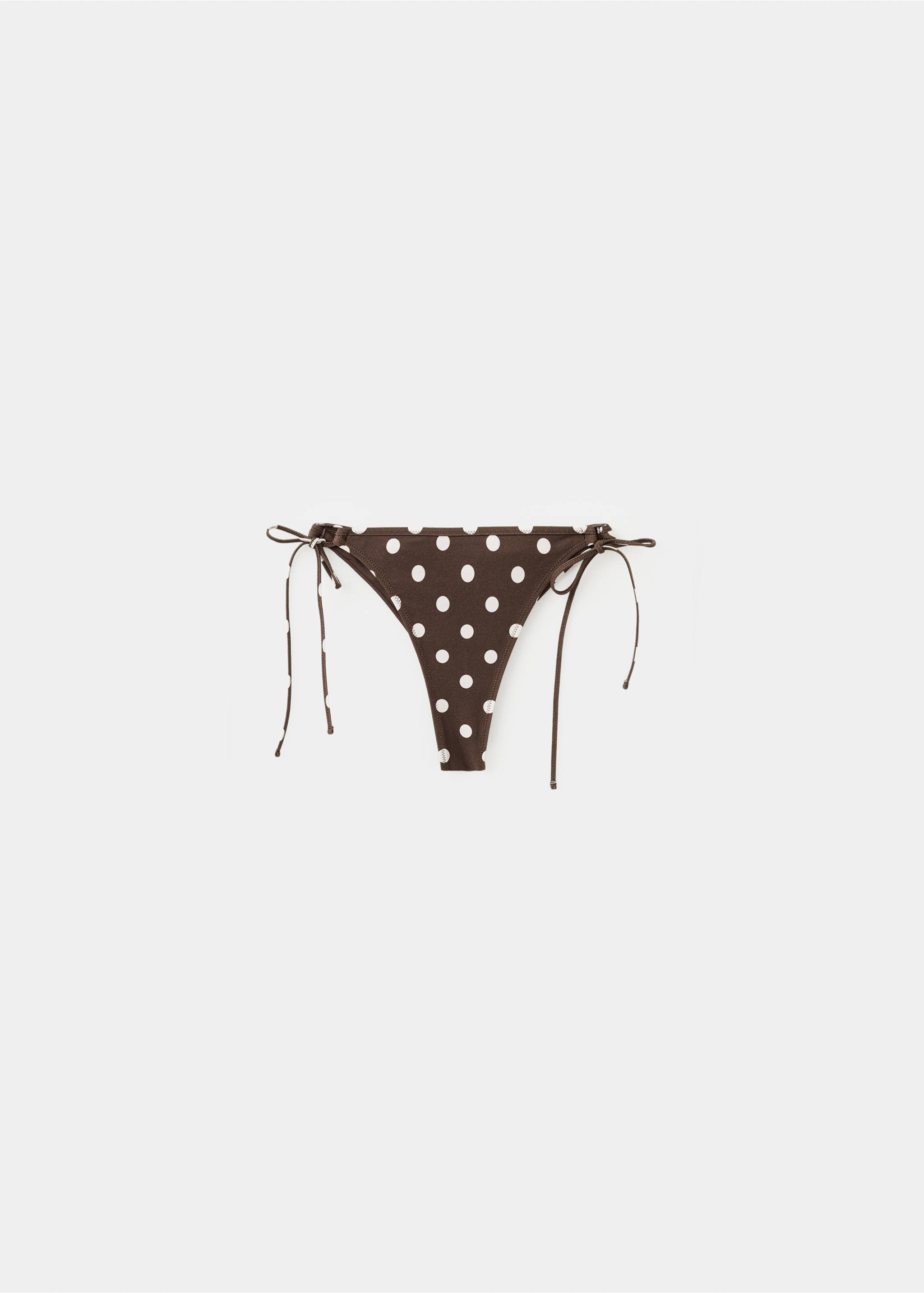 Brazilian polka dot bikini briefs - Article without model, Brown. Ref: 27084414-00.