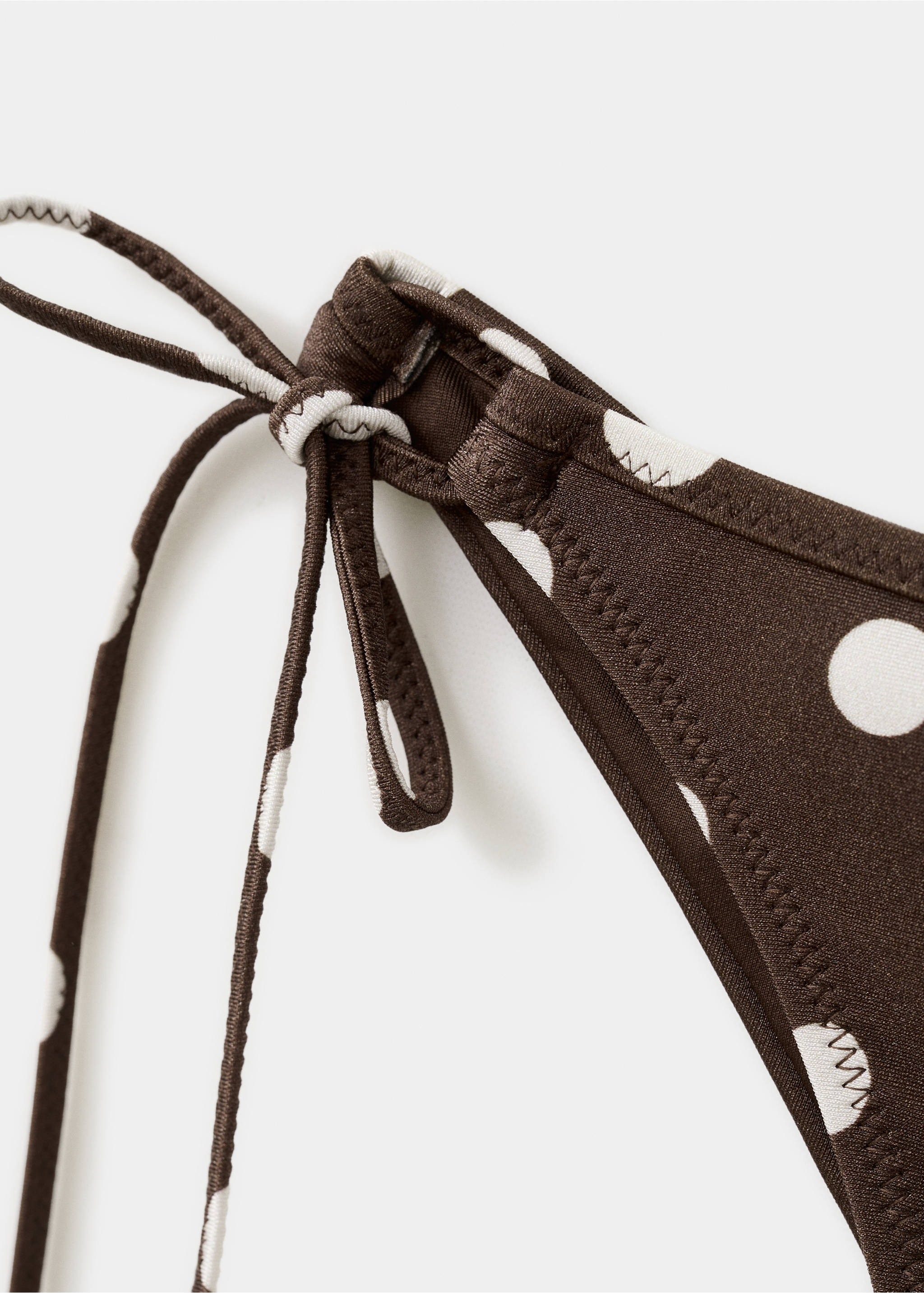 Brazilian polka dot bikini briefs - Details of the article 8, Brown. Ref: 27084414-00.