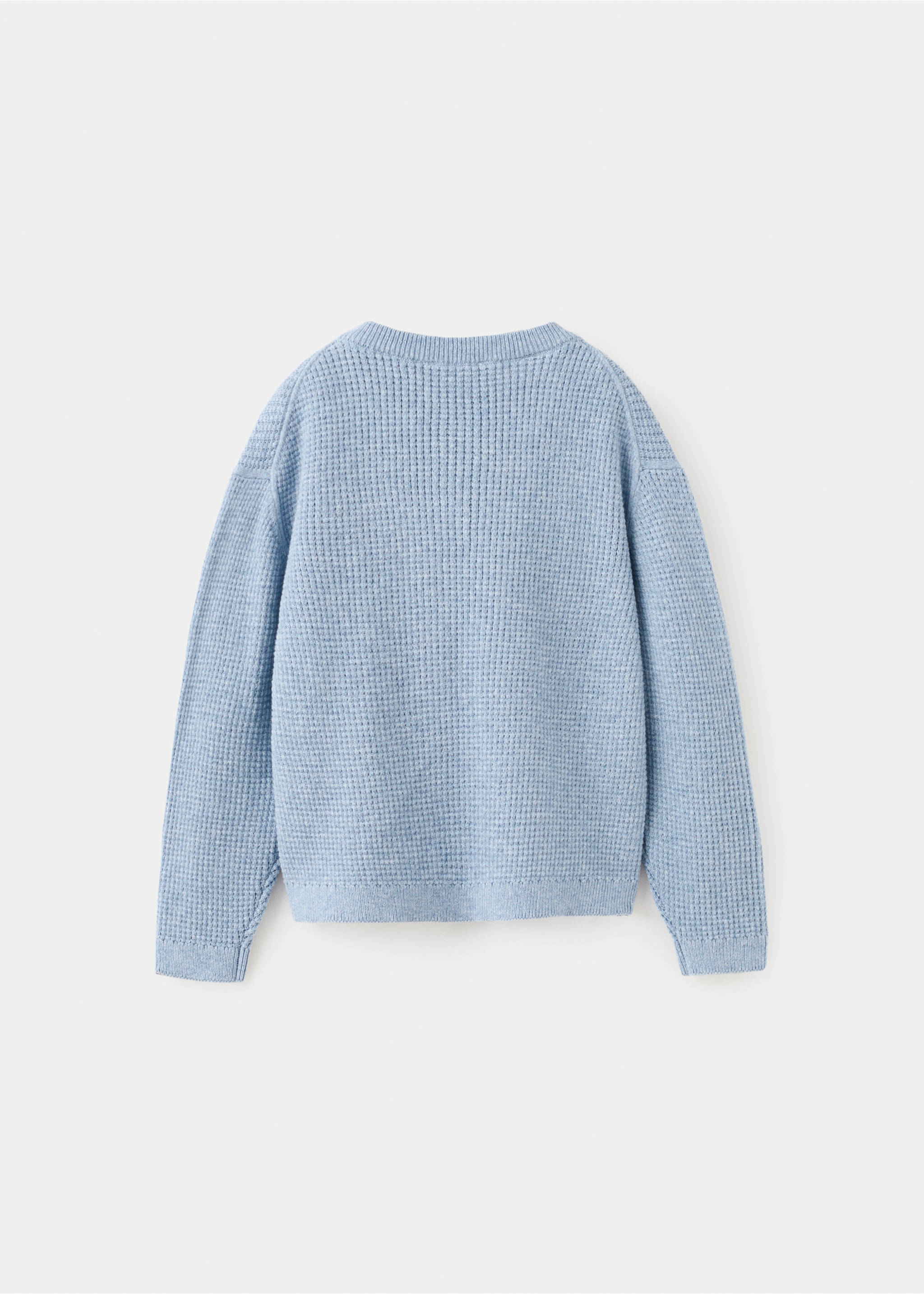 Buttons detail knit sweater - Reverse of the article, Blue. Ref: 27084417-00.