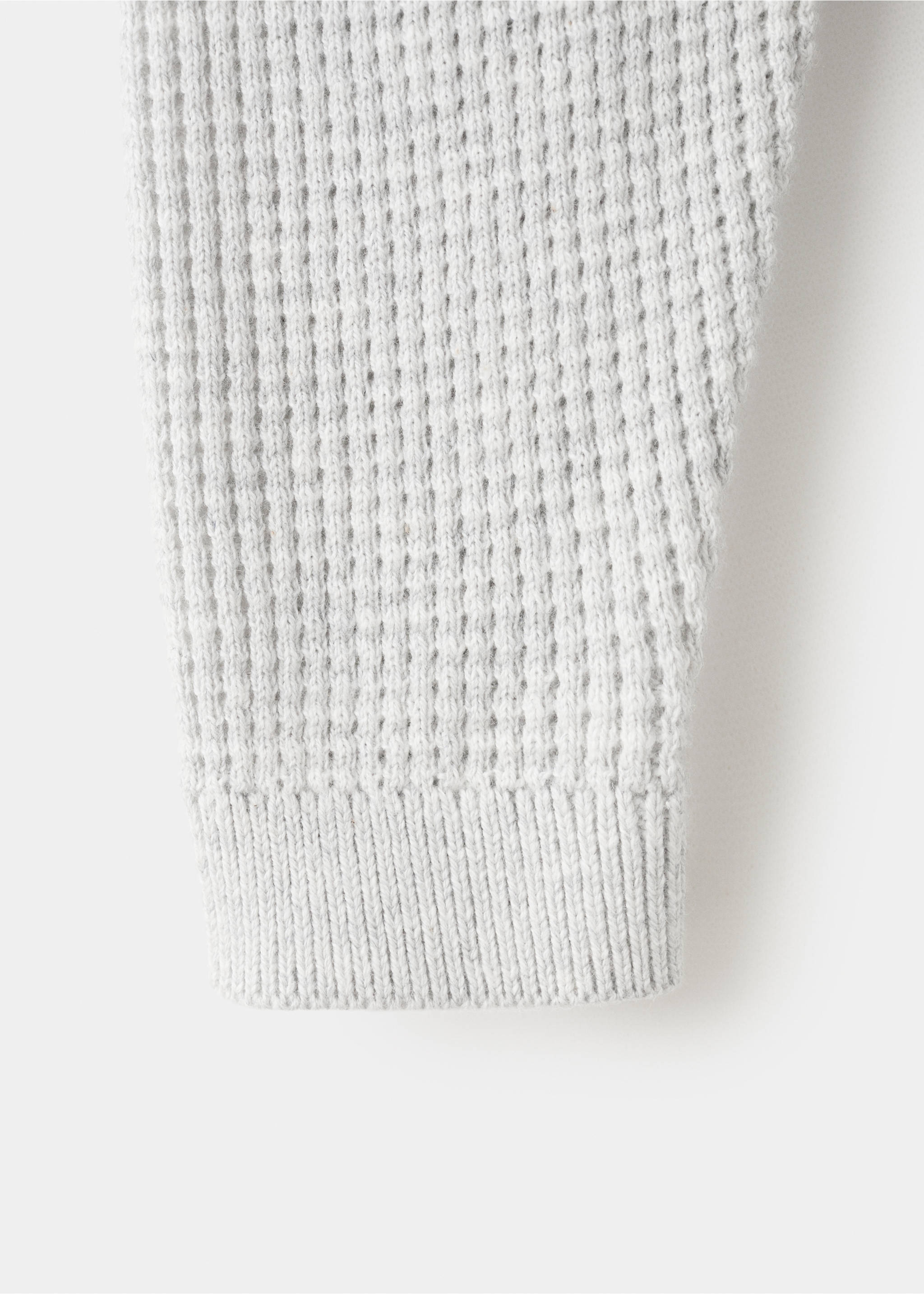 Pulover din tricot cu nasturi - Detaliu al articolului 8, Gri deschis. Ref: 27084417-00.