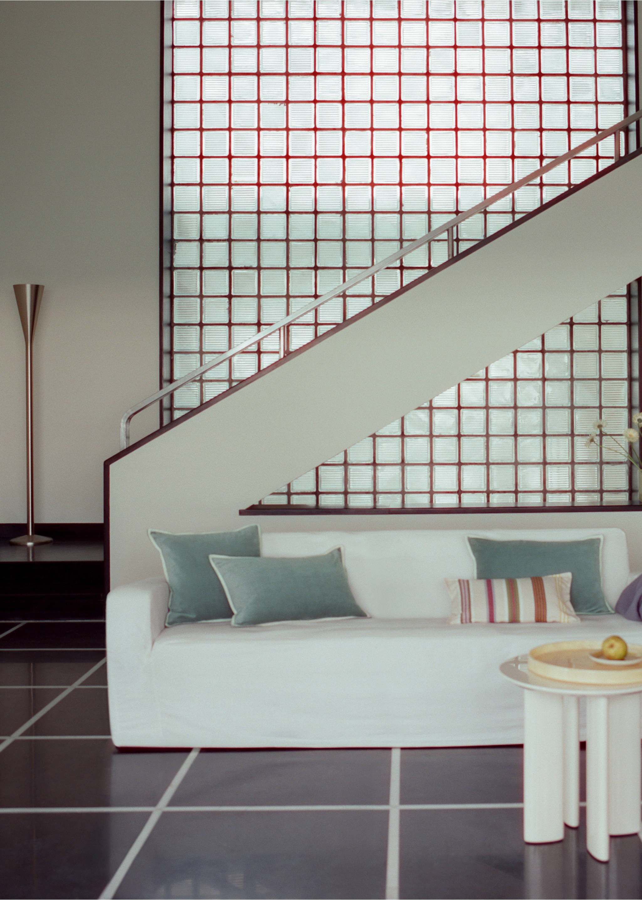 Multi-stripe cushion cover with piping 30x5 cm - Details of the article 6, Green. Ref: 27084420-00.