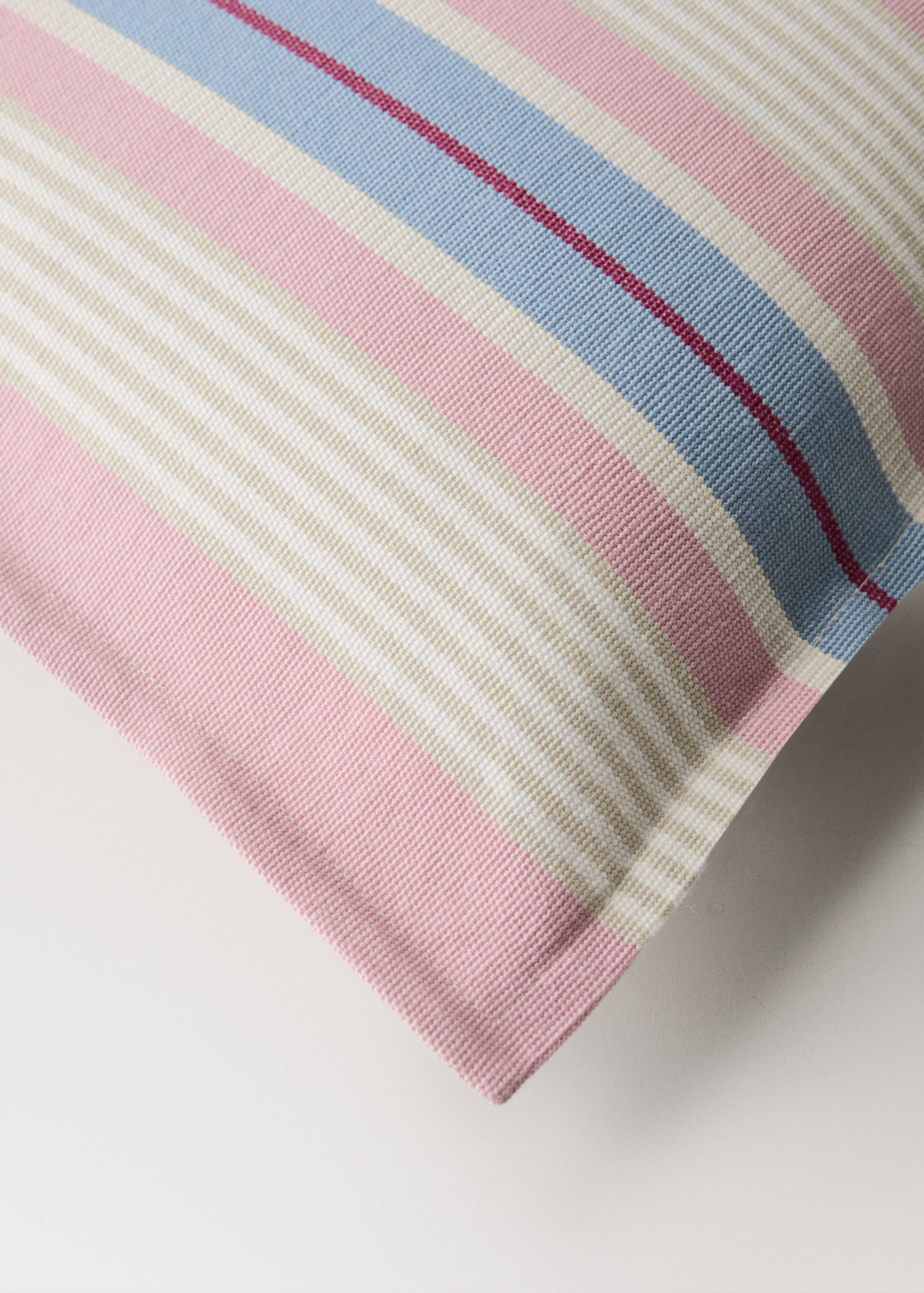 Multi-stripe cushion cover with piping 30x5 cm - Details of the article 1