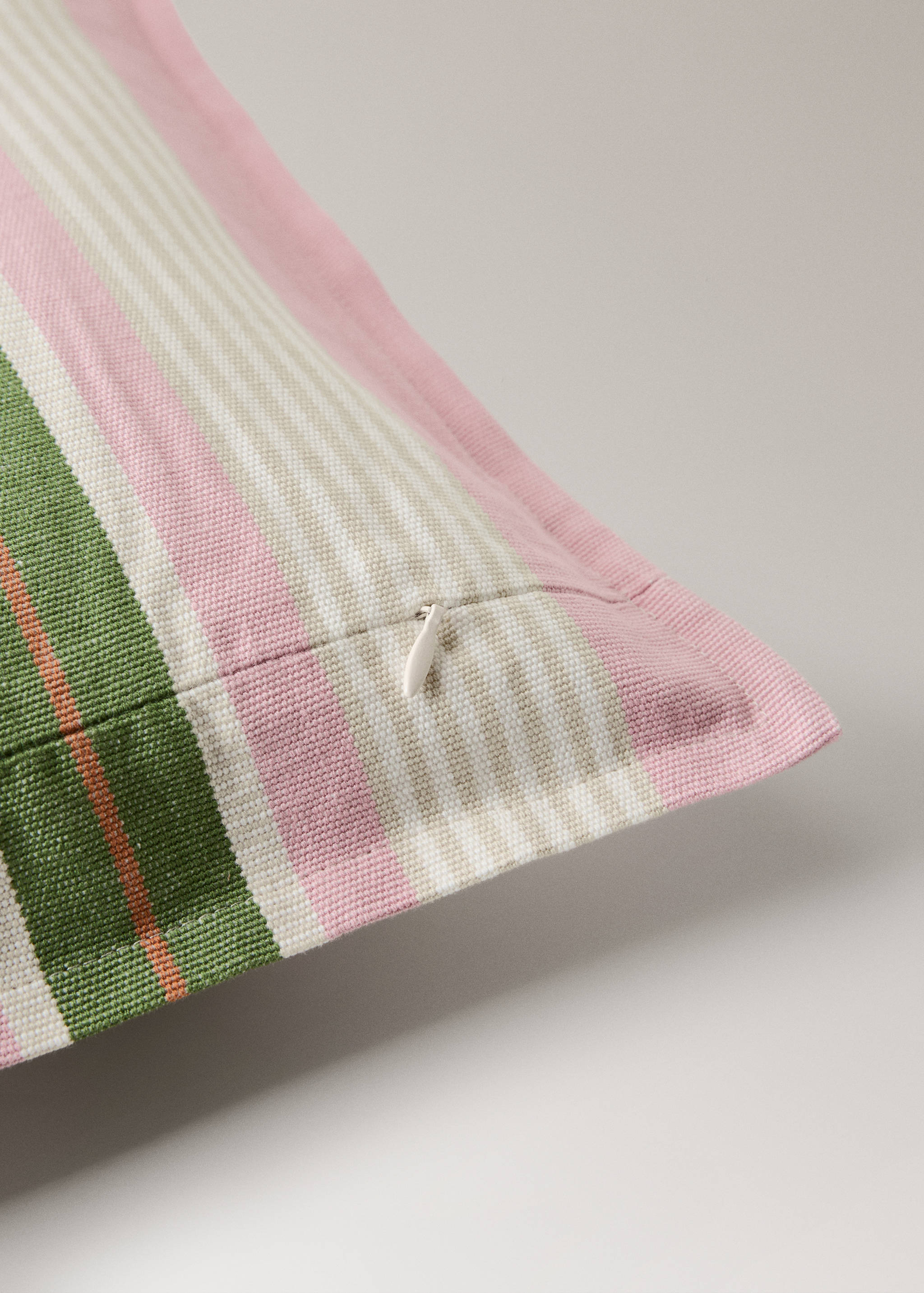 Multi-stripe cushion cover with piping 30x5 cm - Details of the article 2