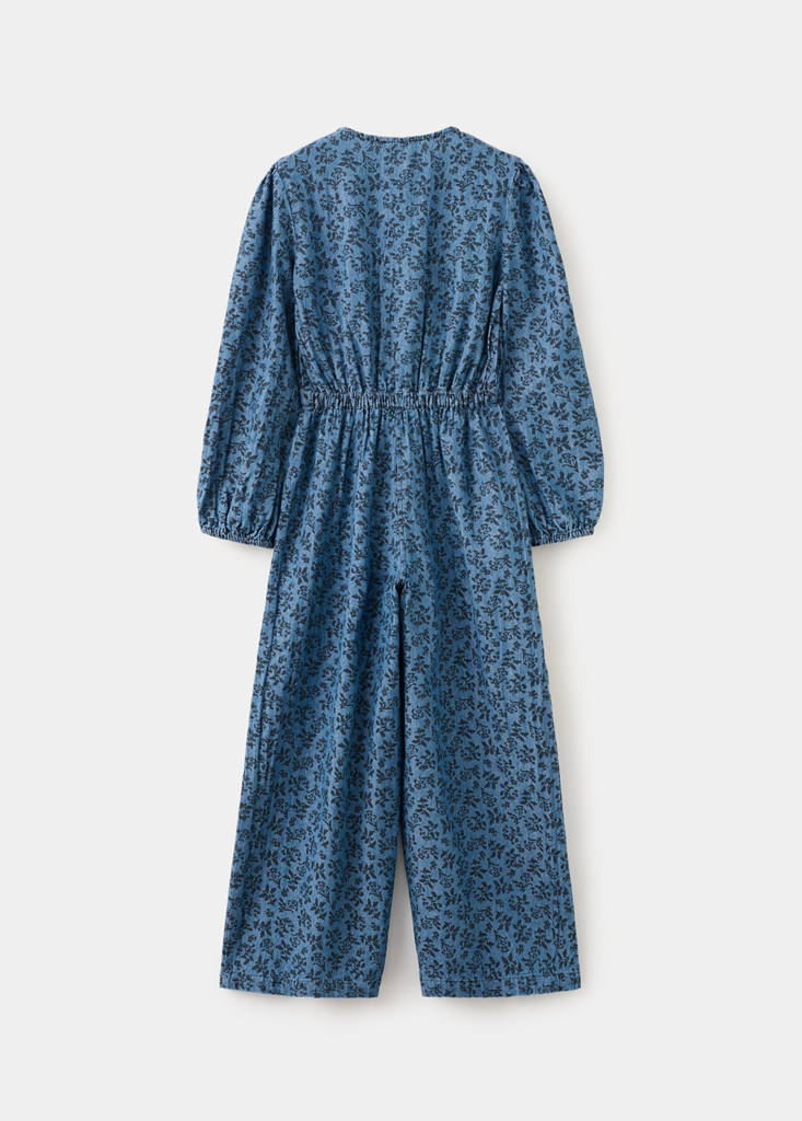 Long printed jumpsuit — Dark Blue