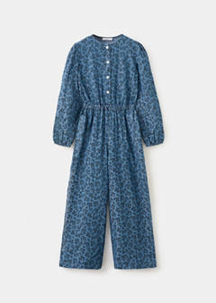Long printed jumpsuit — Dark Blue 2