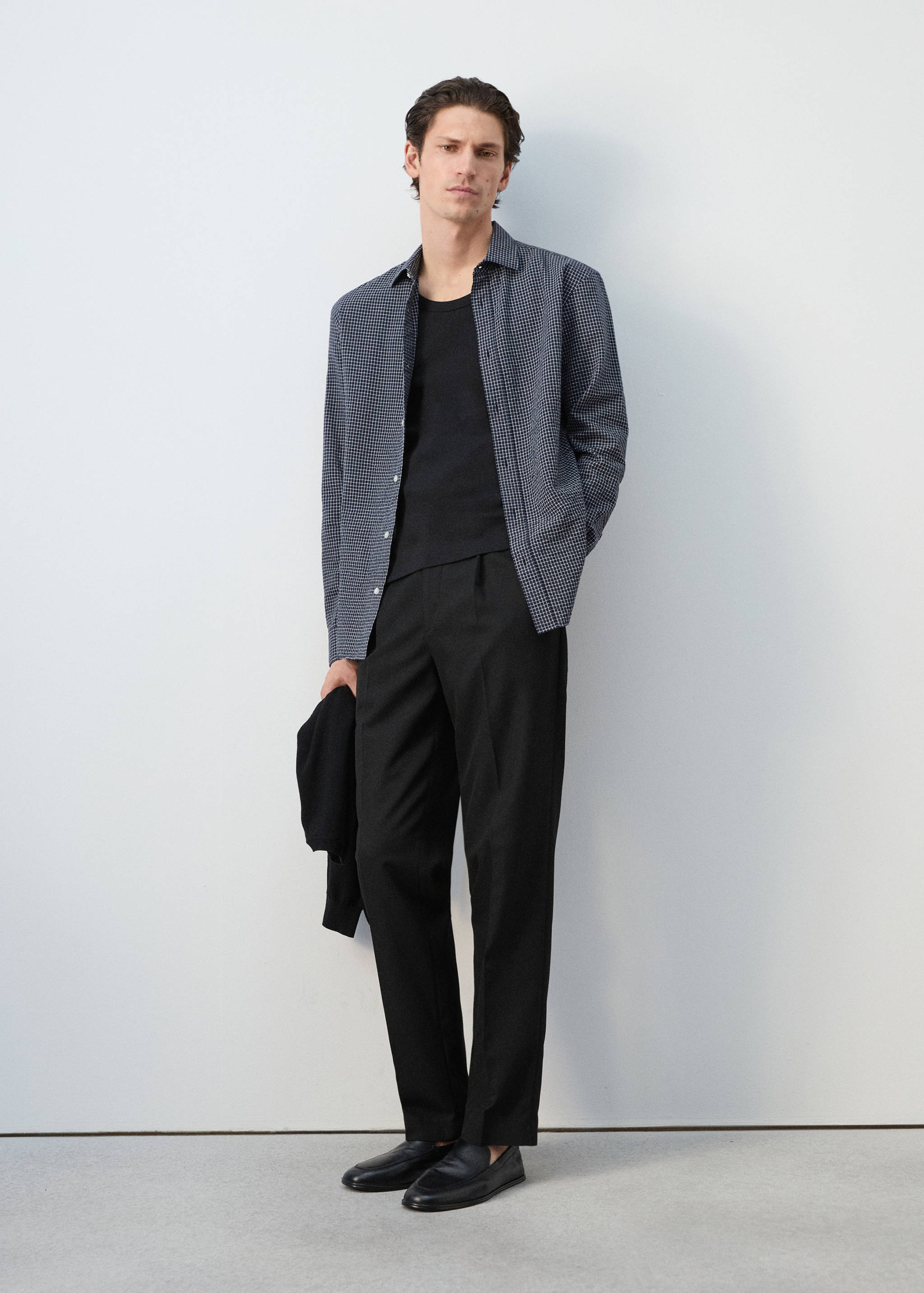 Chemise regular fit à carreaux en coton - Plan général